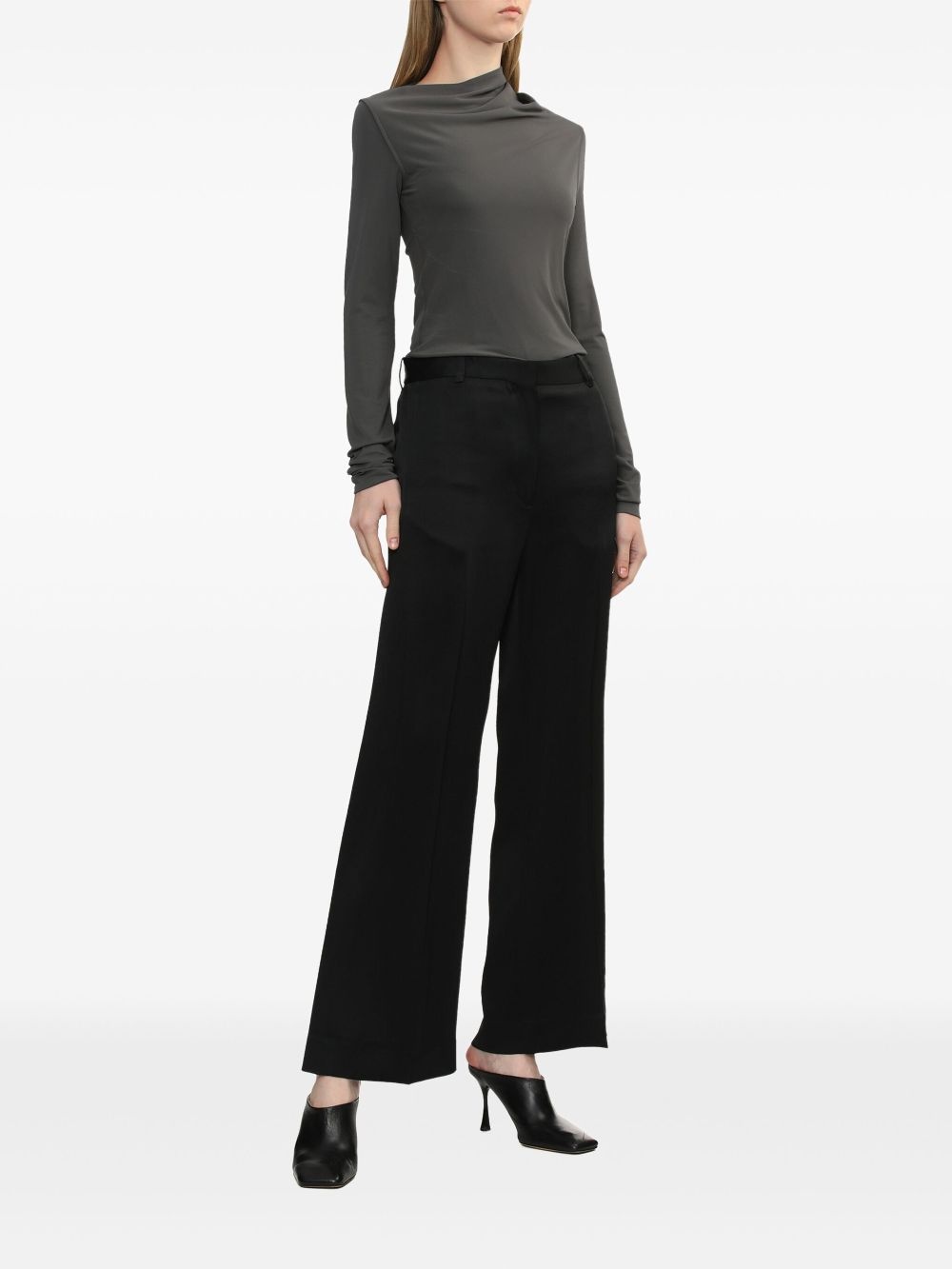 draped jersey top - 2