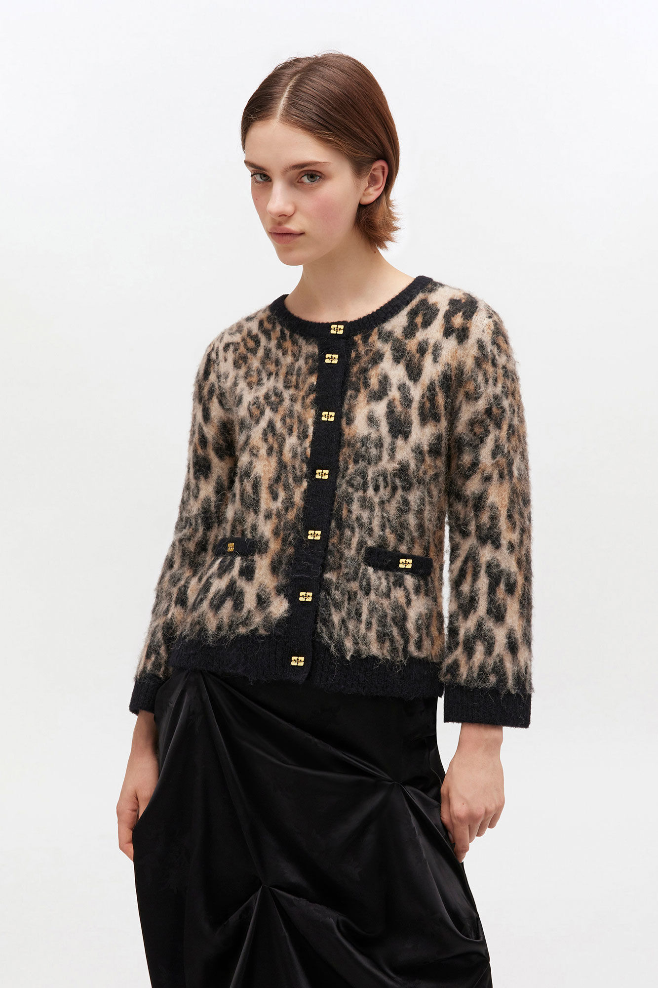 LEOPARD V-NECK CARDIGAN - 2