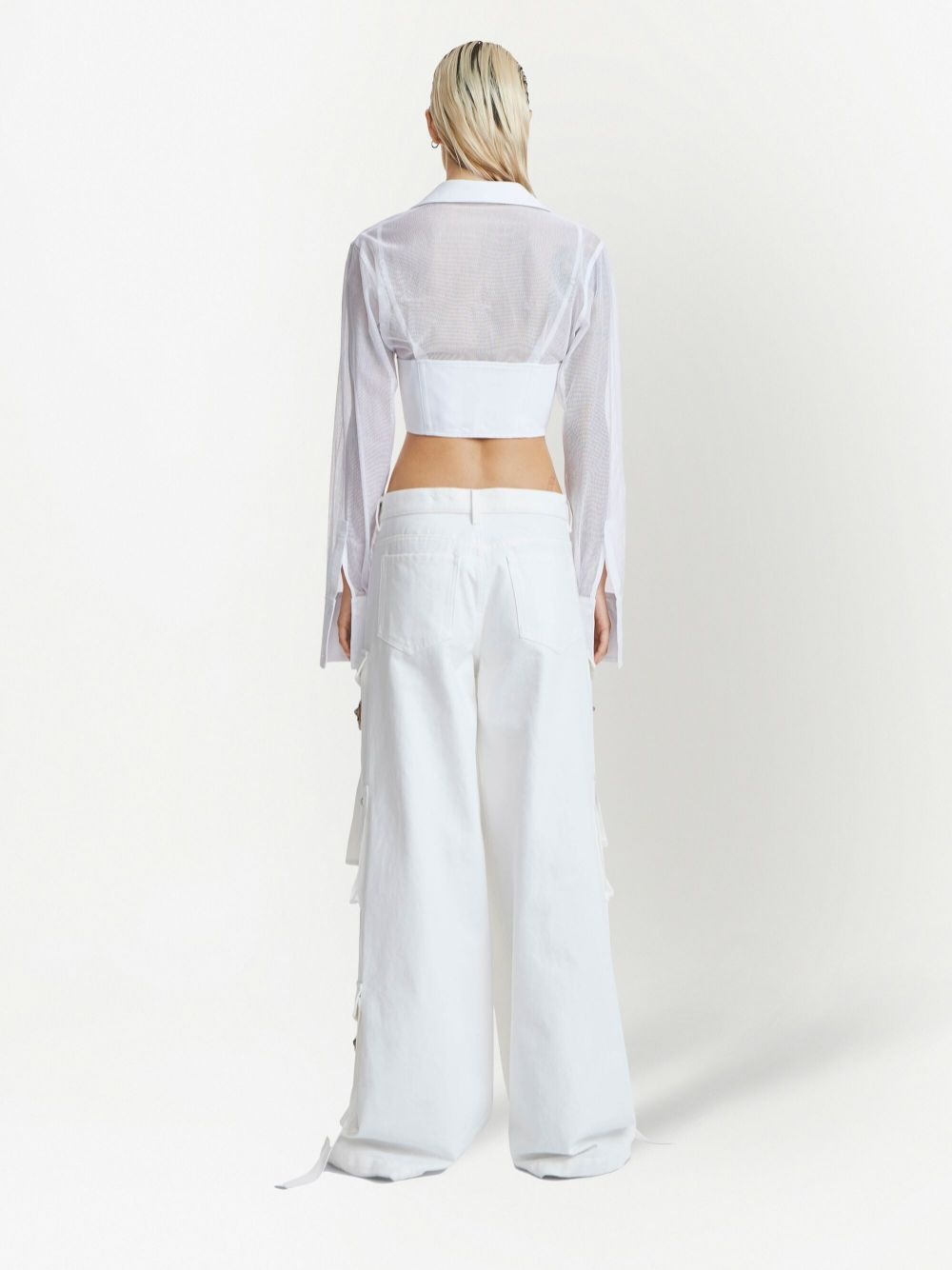 corset-bodice long-sleeve top - 4