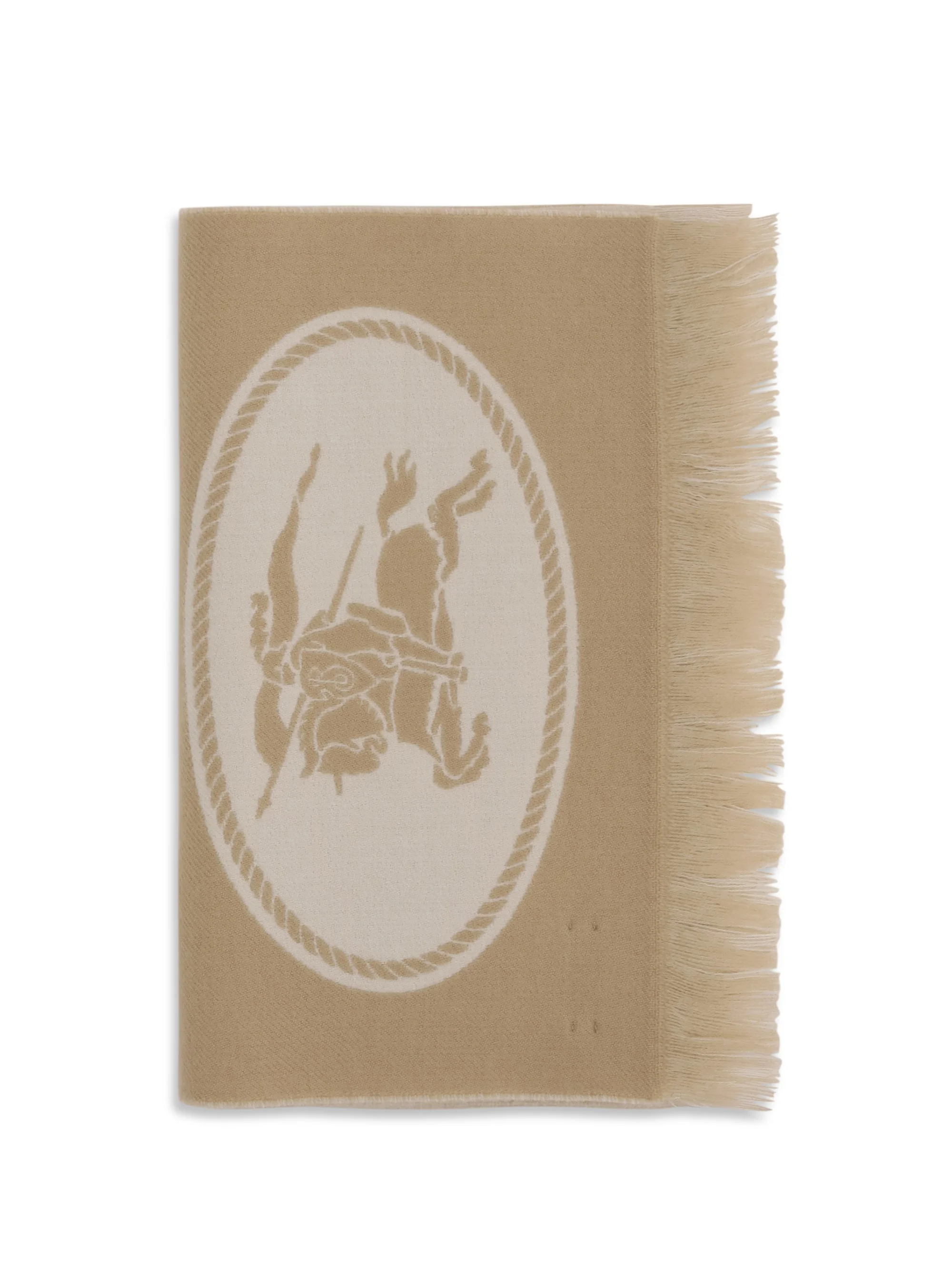 Burberry Men Logo Wool Scarf - 1