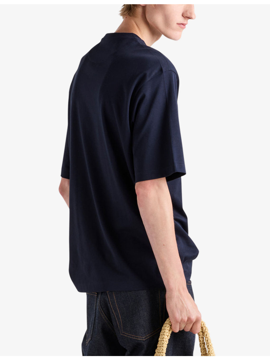 Short-sleeved logo-tab cotton-jersey T-shirt - 4