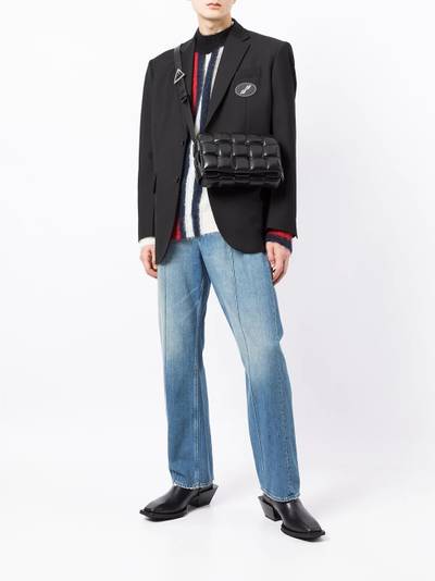We11done oversized suit logo-patch blazer outlook