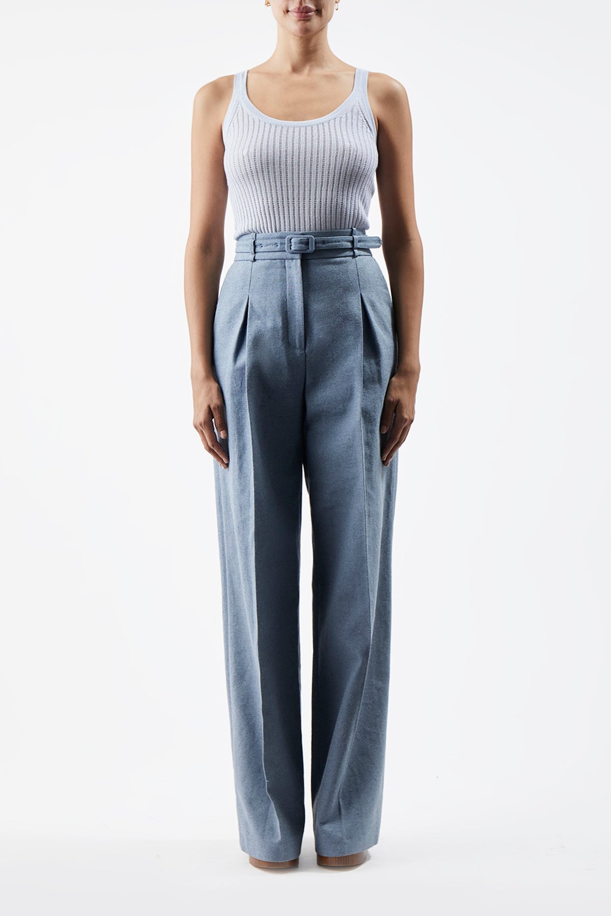 Graham Pointelle Tank in Silk Cashmere - 2