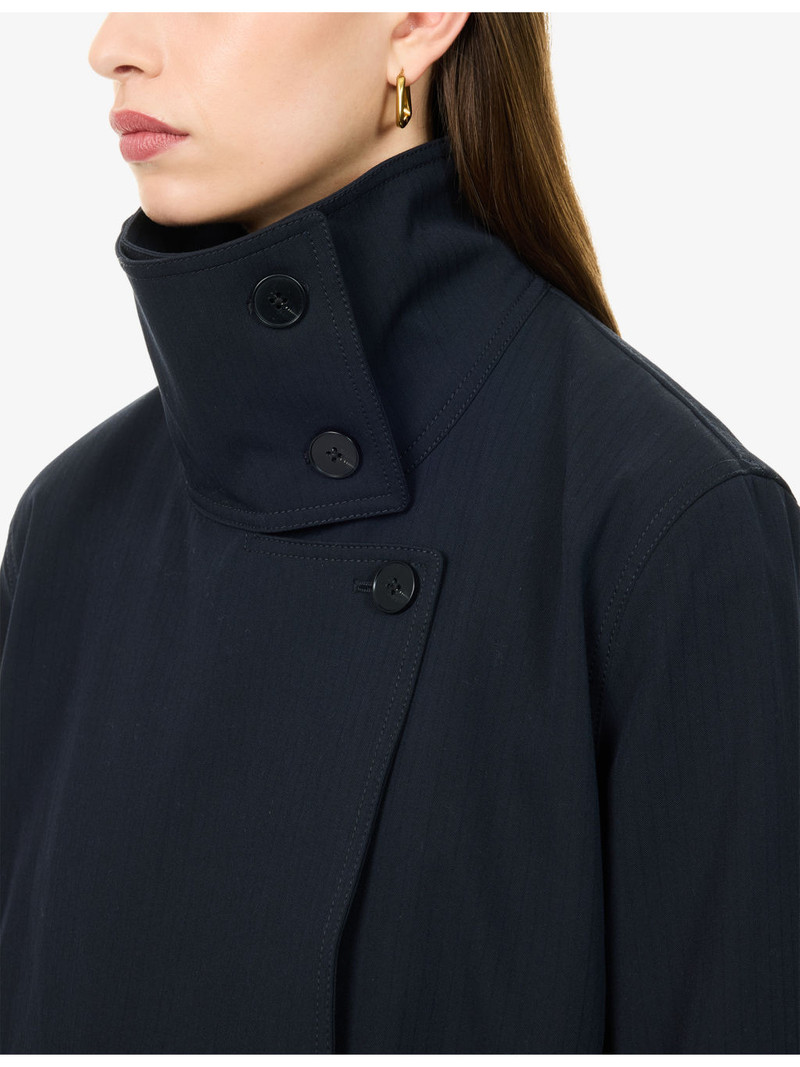 Sabianca Cropped Woven Trench Jacket 6
