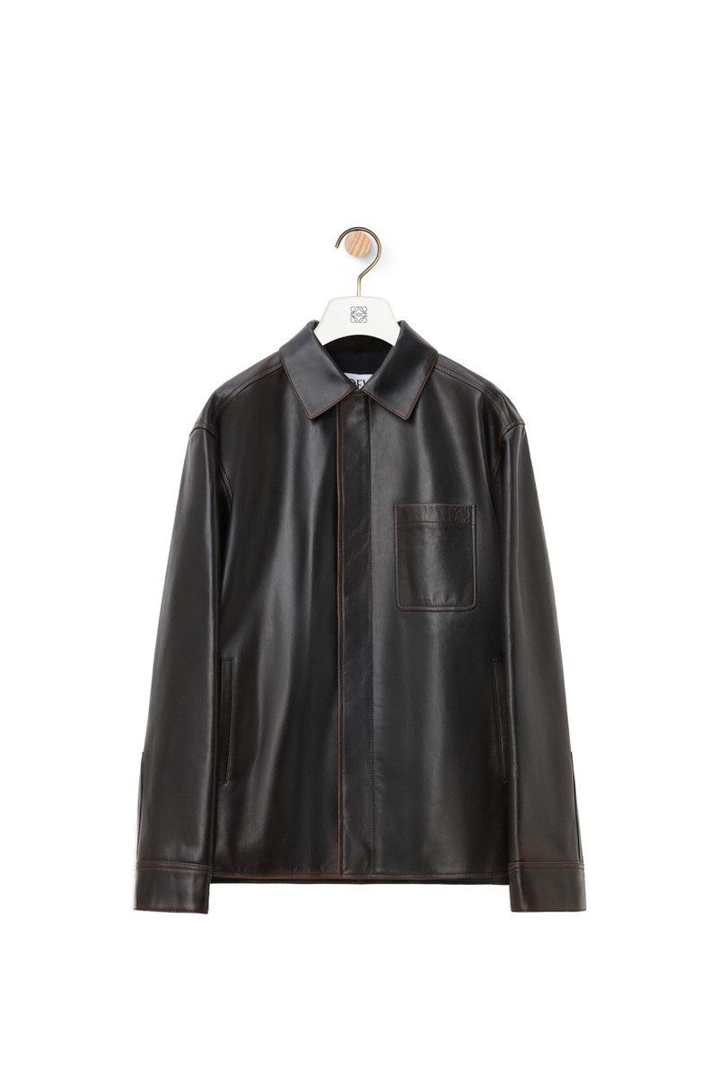 Overshirt in nappa calfskin 1