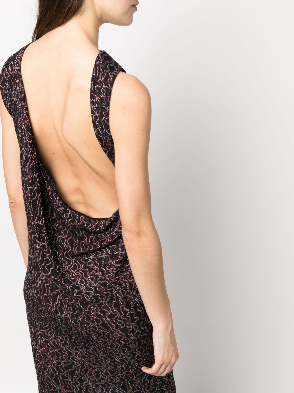 draped-detailing floor-length dress - 5