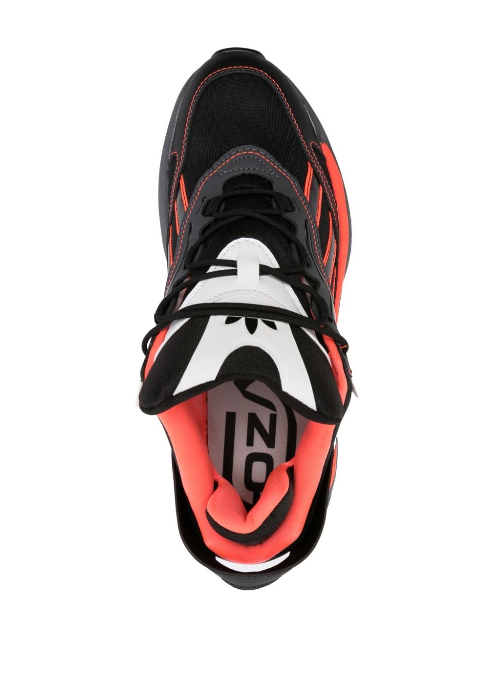 logo-print panelled-design sneakers - 4