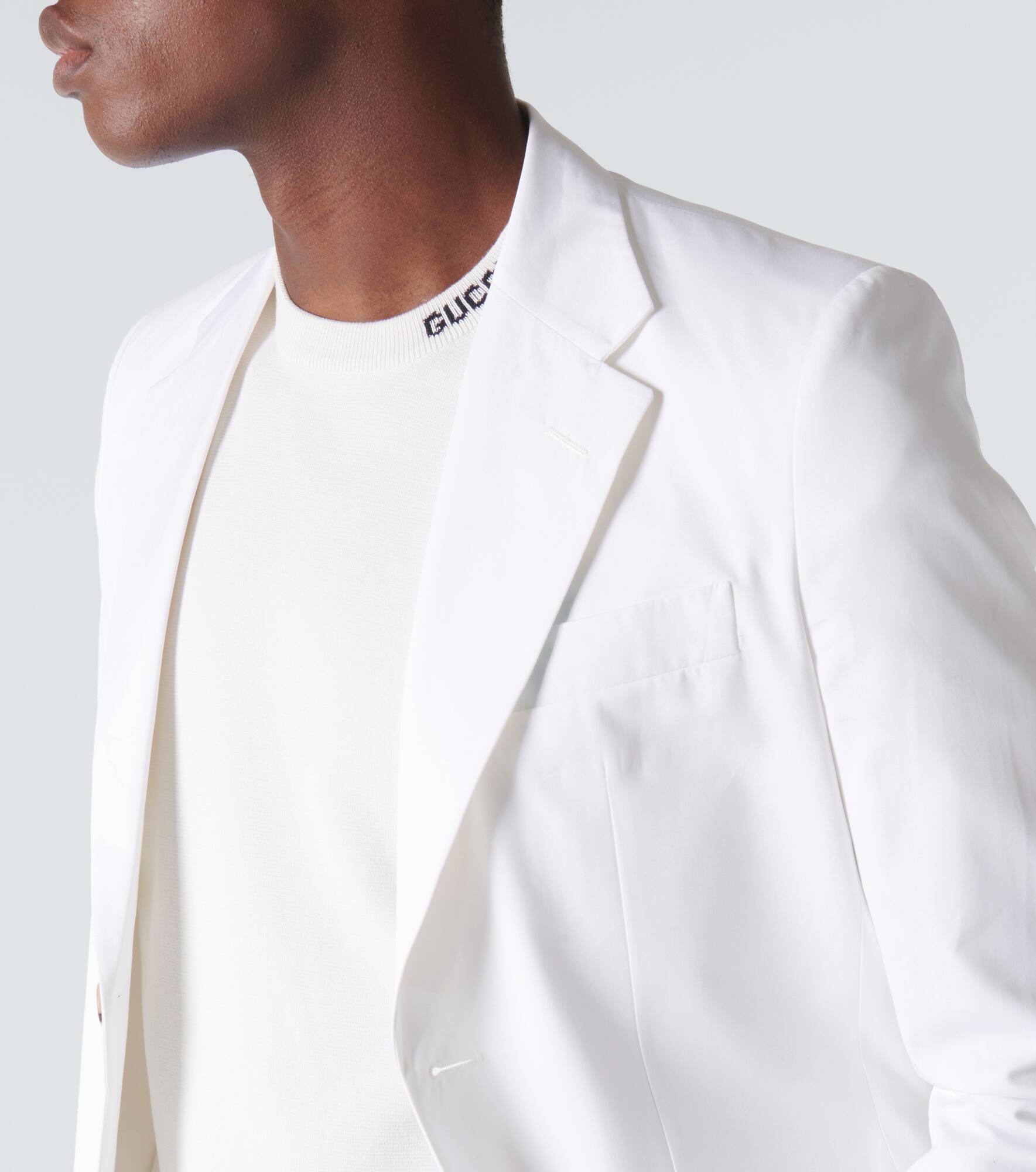 Logo silk and cotton T-shirt - 5