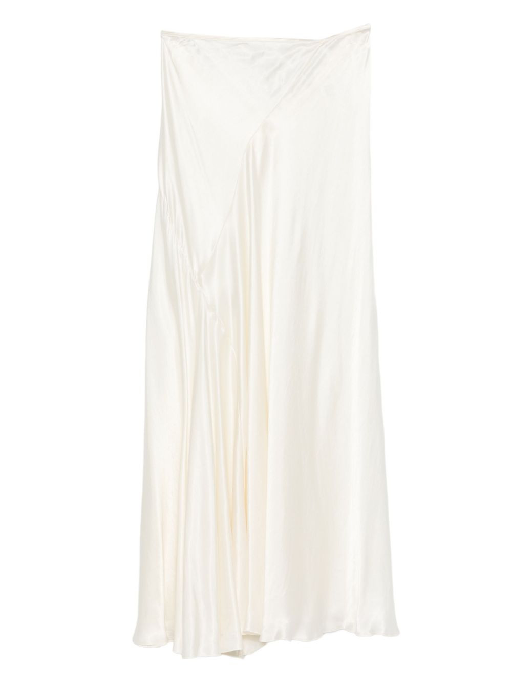 asymmetrical silk skirt - 1