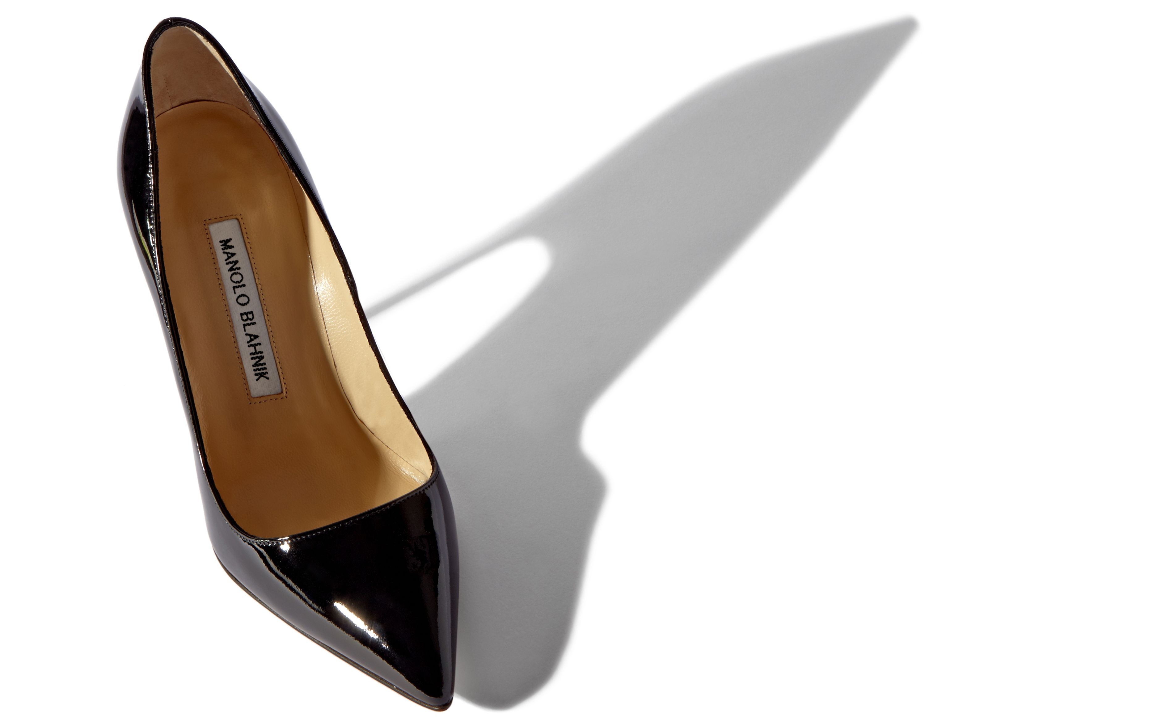 Black Patent Pointed Toe Pumps - 2