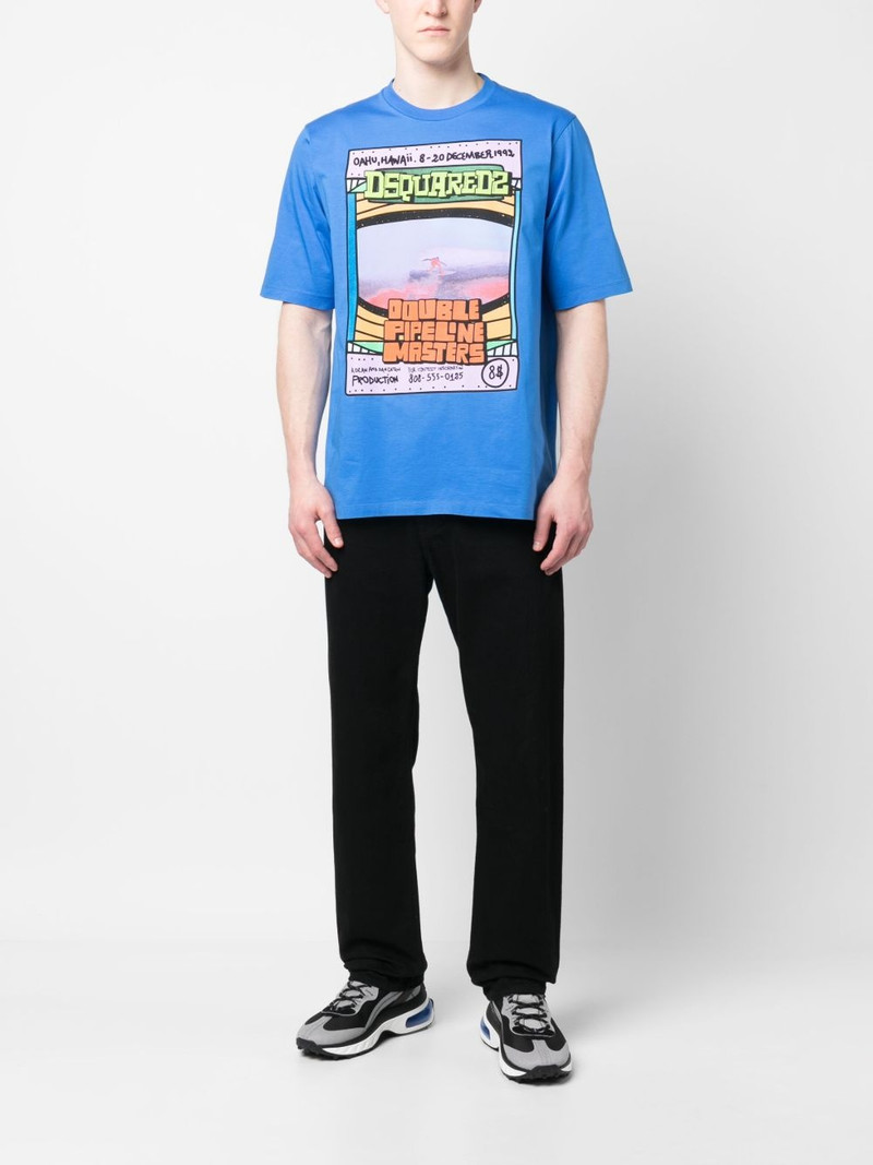 DSQUARED2 graphic-print short-sleeve cotton T-shirt outlook