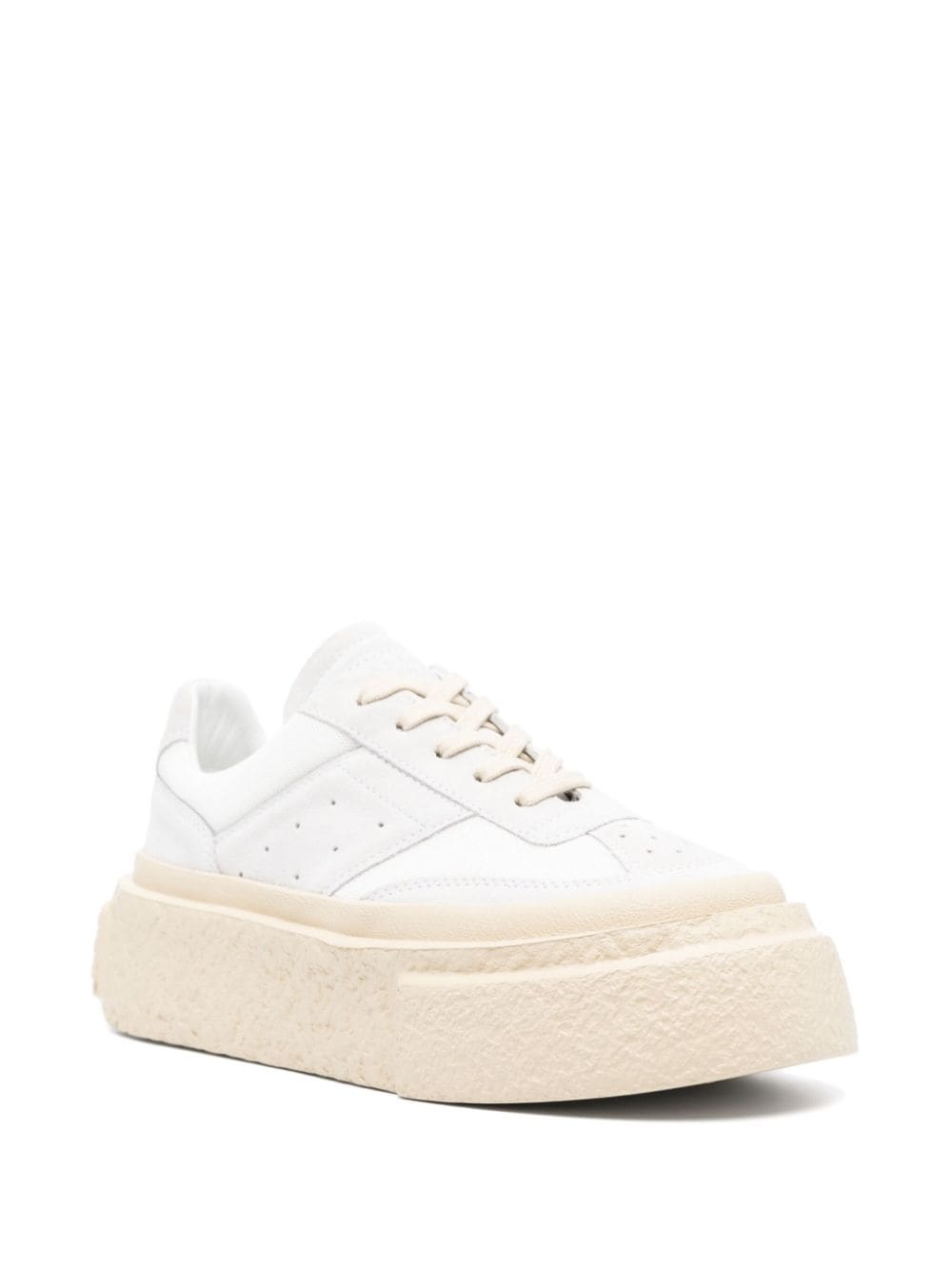 numbers-motif leather sneakers - 2