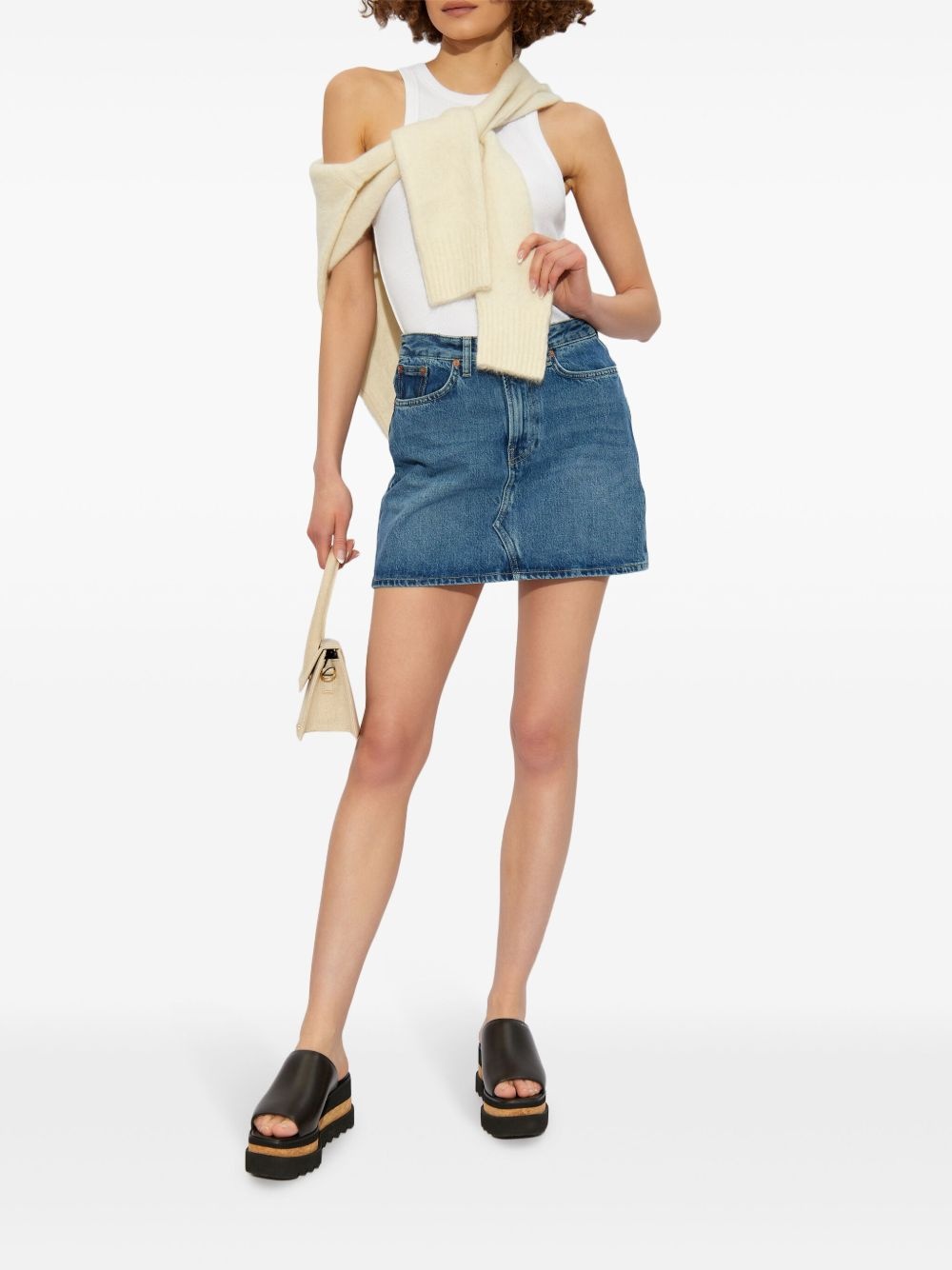 organic cotton denim skirt - 2