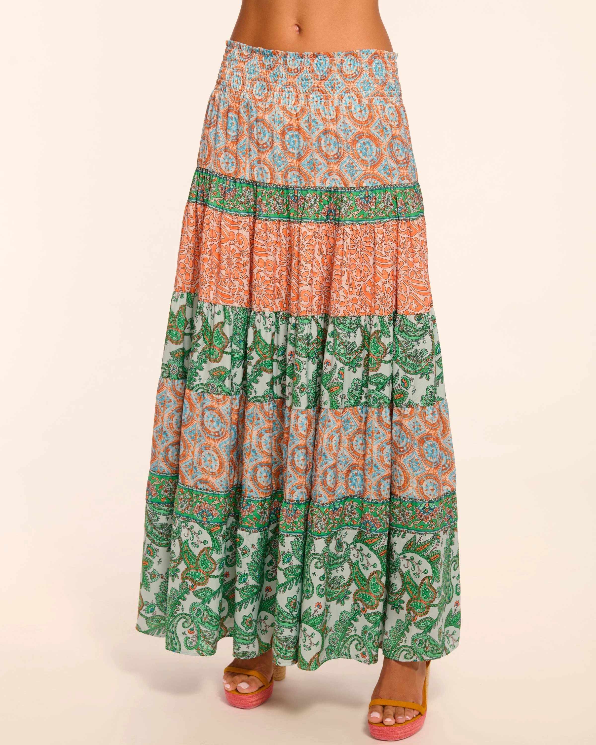 Dorotha Smocked Maxi Skirt - 1
