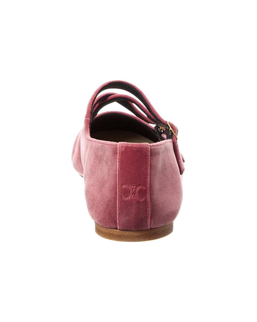 CELINE Les Logo Velvet Ballerina Flat - 3
