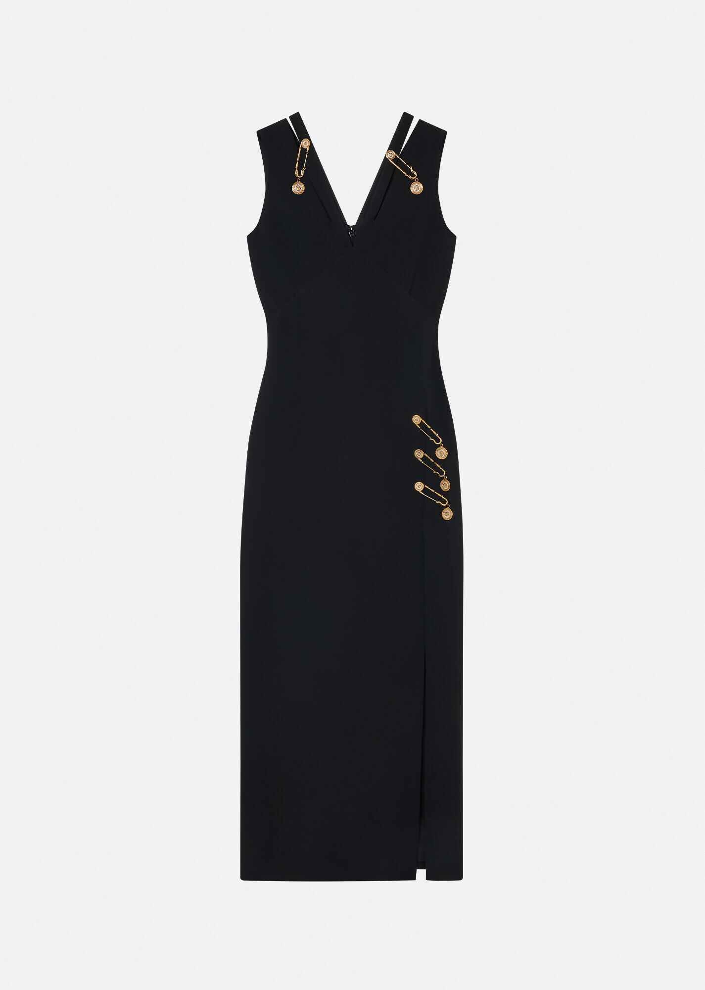 Safety Pin Silk Evening Dress - 1