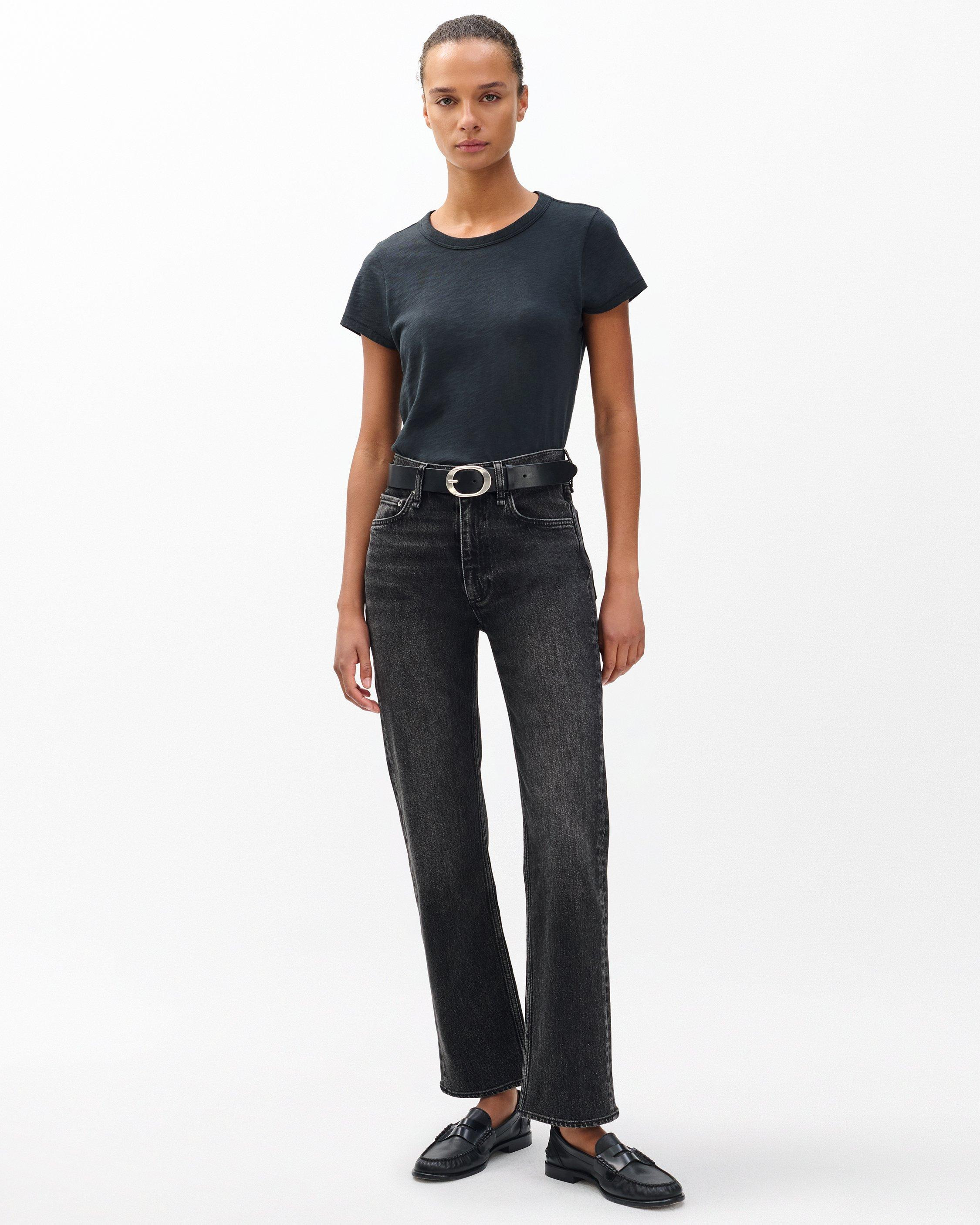 Harlow Ankle Straight Jeans
Vintage Stretch in Washed Black - 3