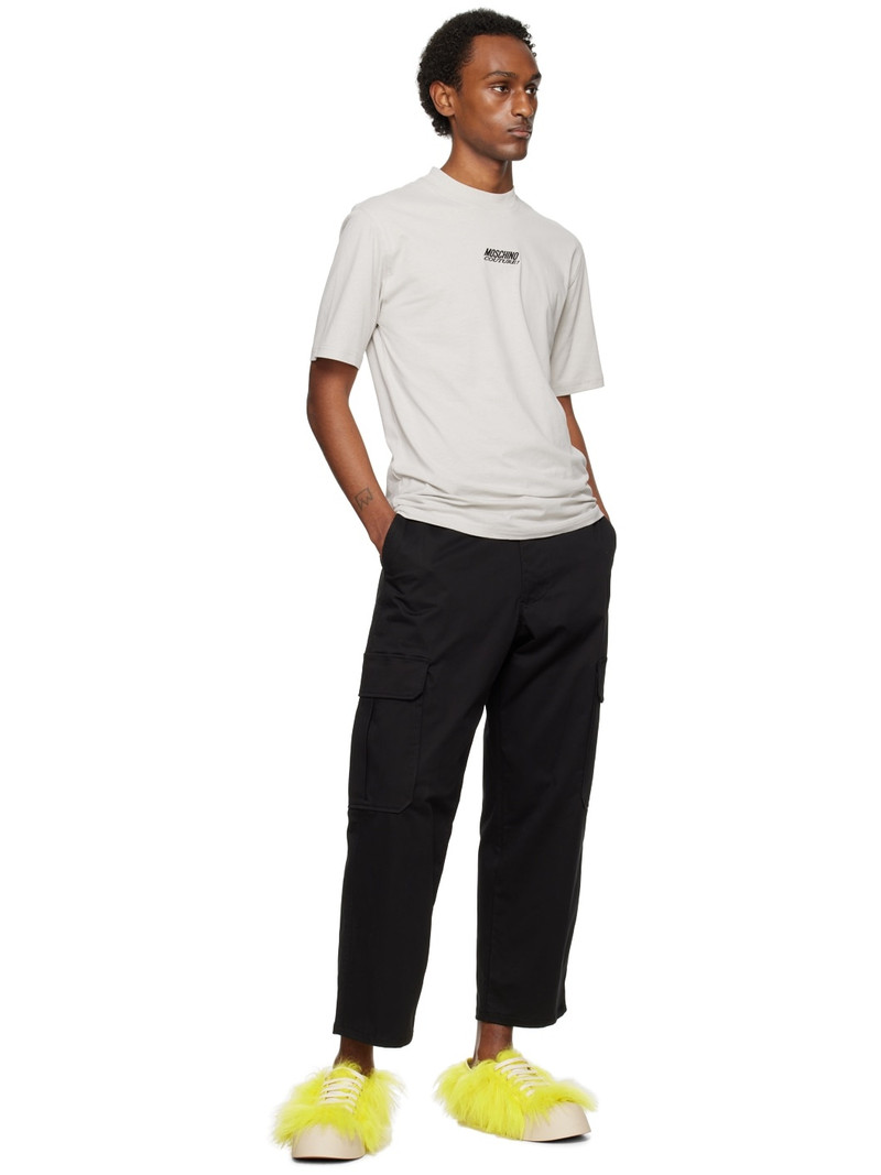 Moschino Gray Embroidered T-Shirt outlook