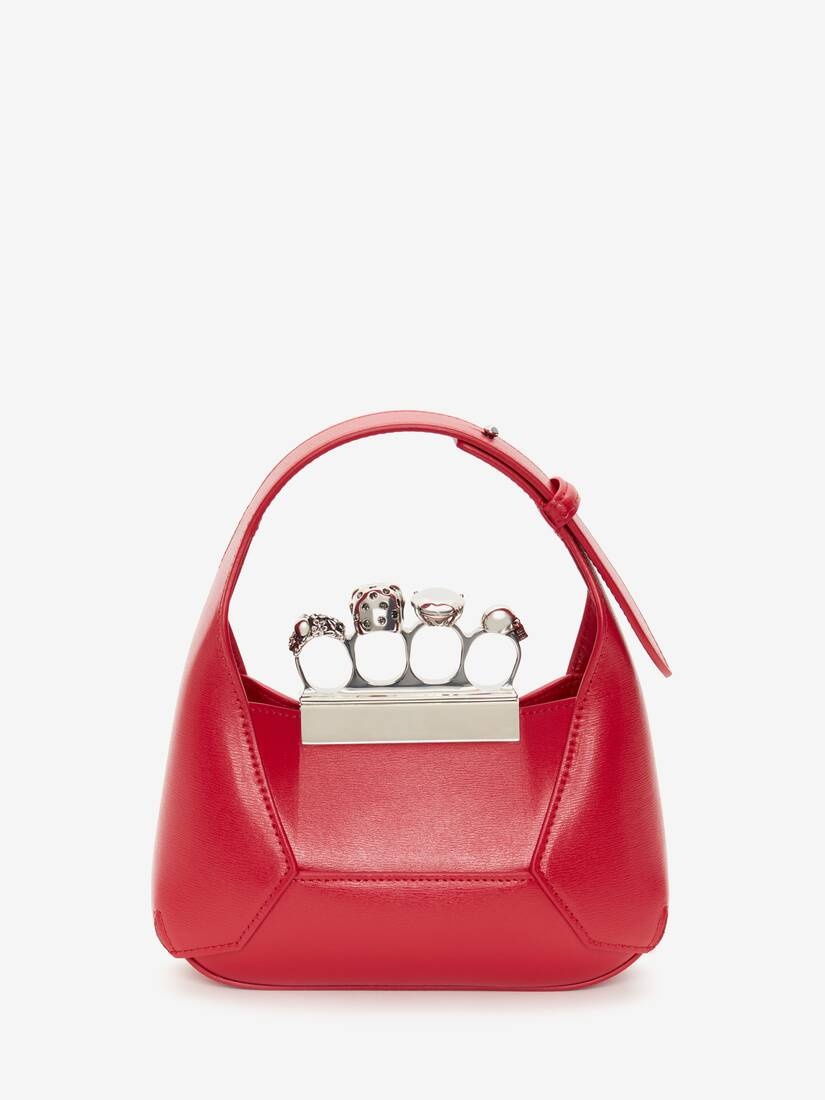 Alexander McQueen Jewelled Hobo Leather Mini Bag