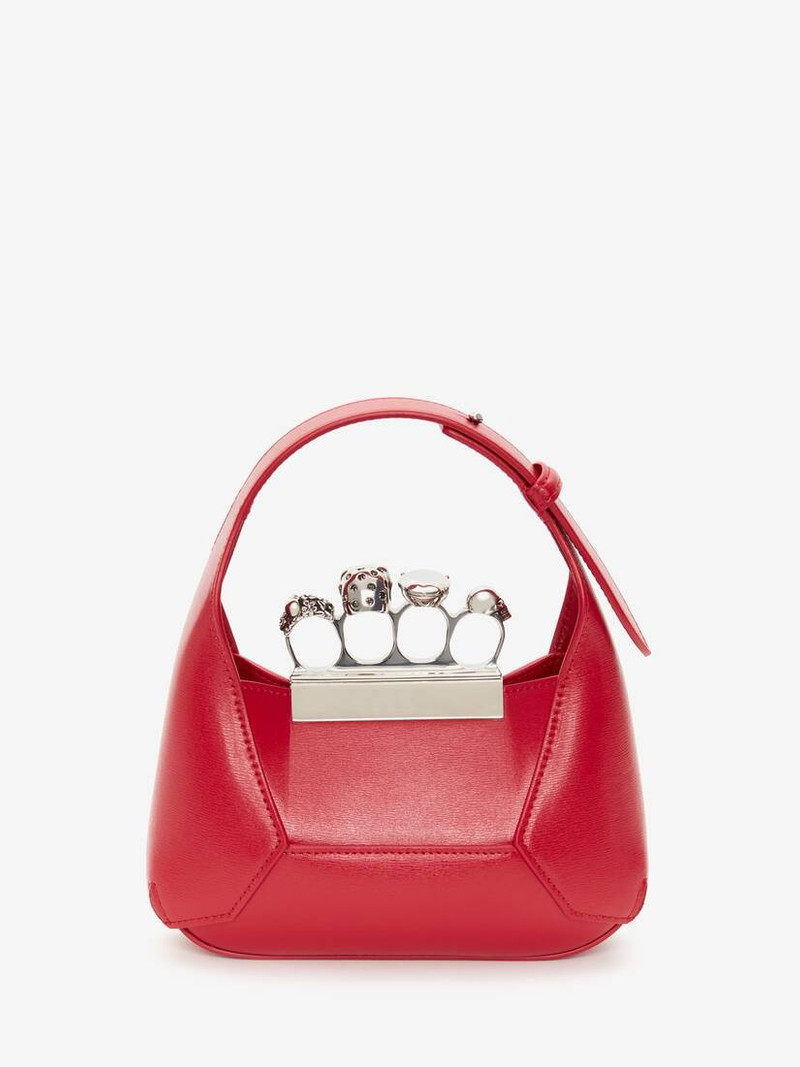 Women's The Jewelled Hobo Mini Bag in Welsh Red 3