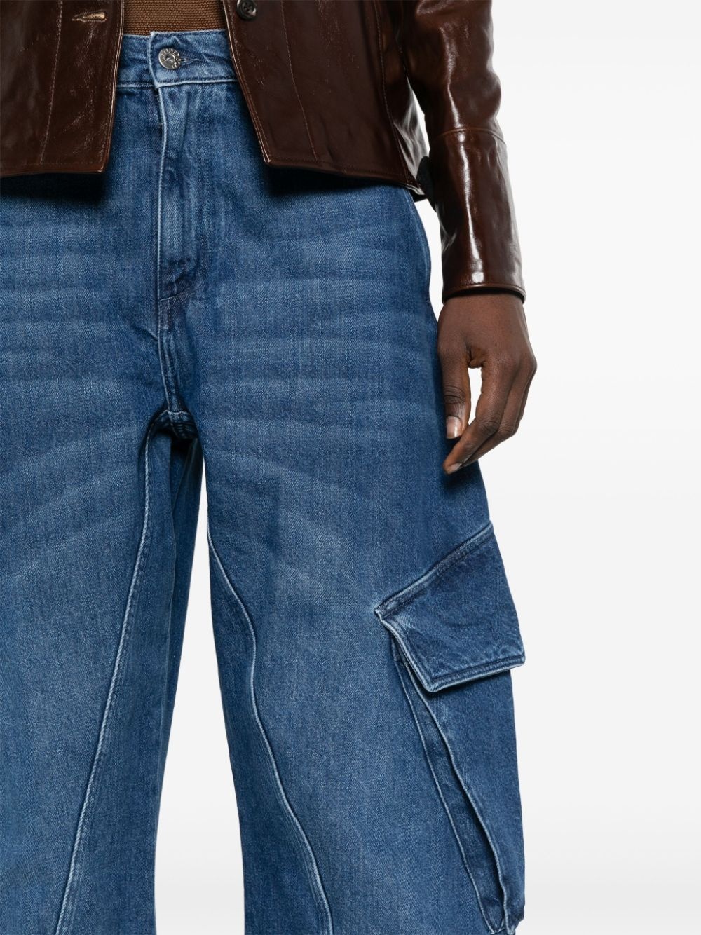 high-waisted wide-leg jeans - 5