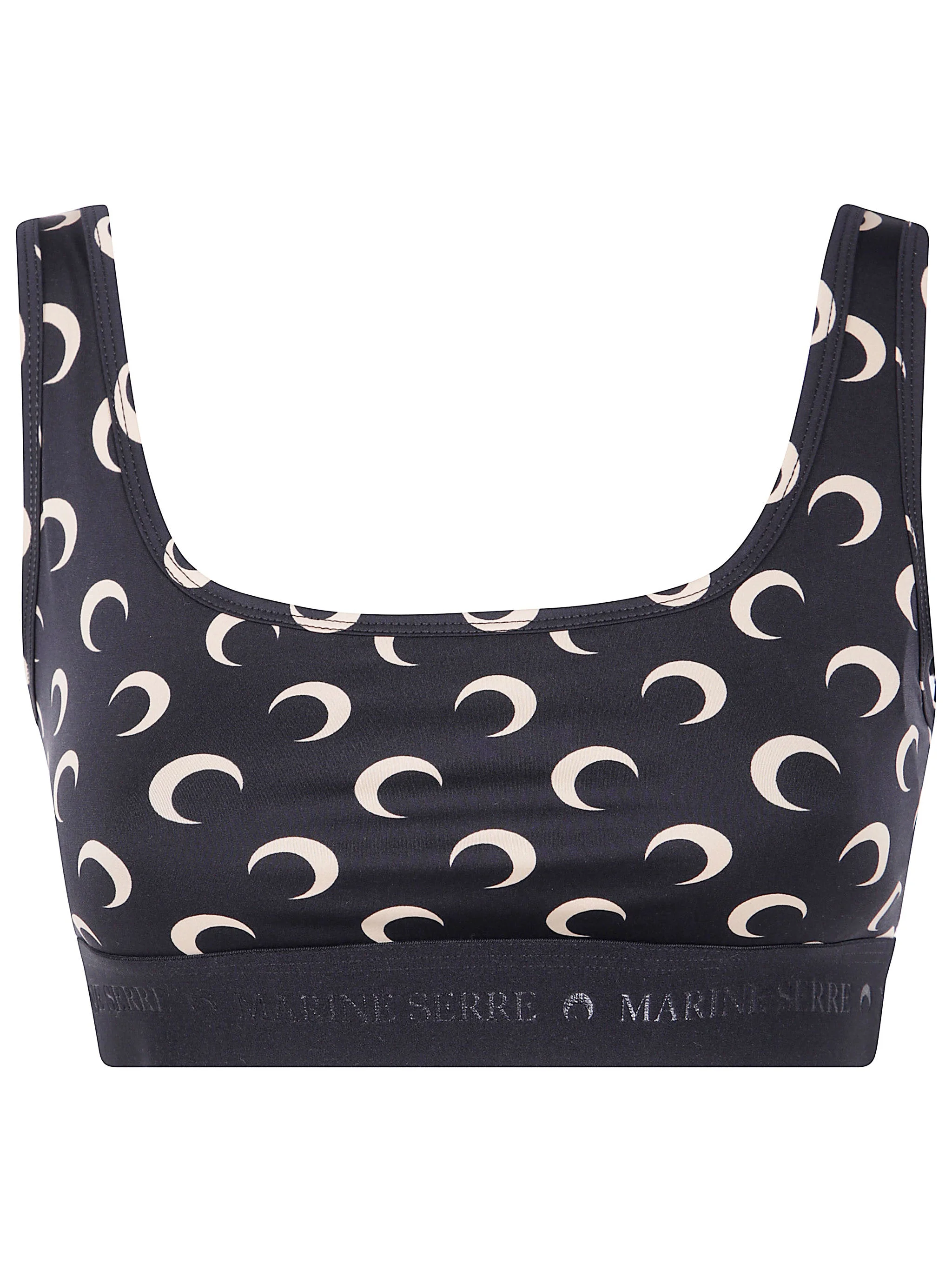 Marine Serre Women "Moon" Printed Jersey Sports Bra - 1