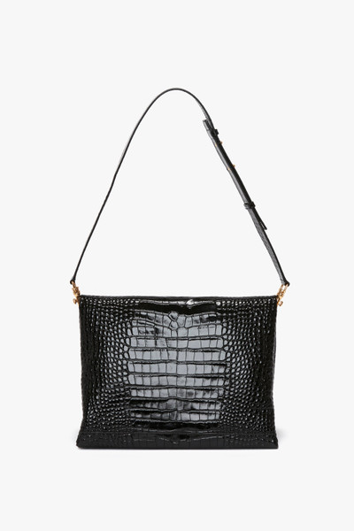 Victoria Beckham Jumbo Chain Pouch in Black Croc-Effect Leather outlook