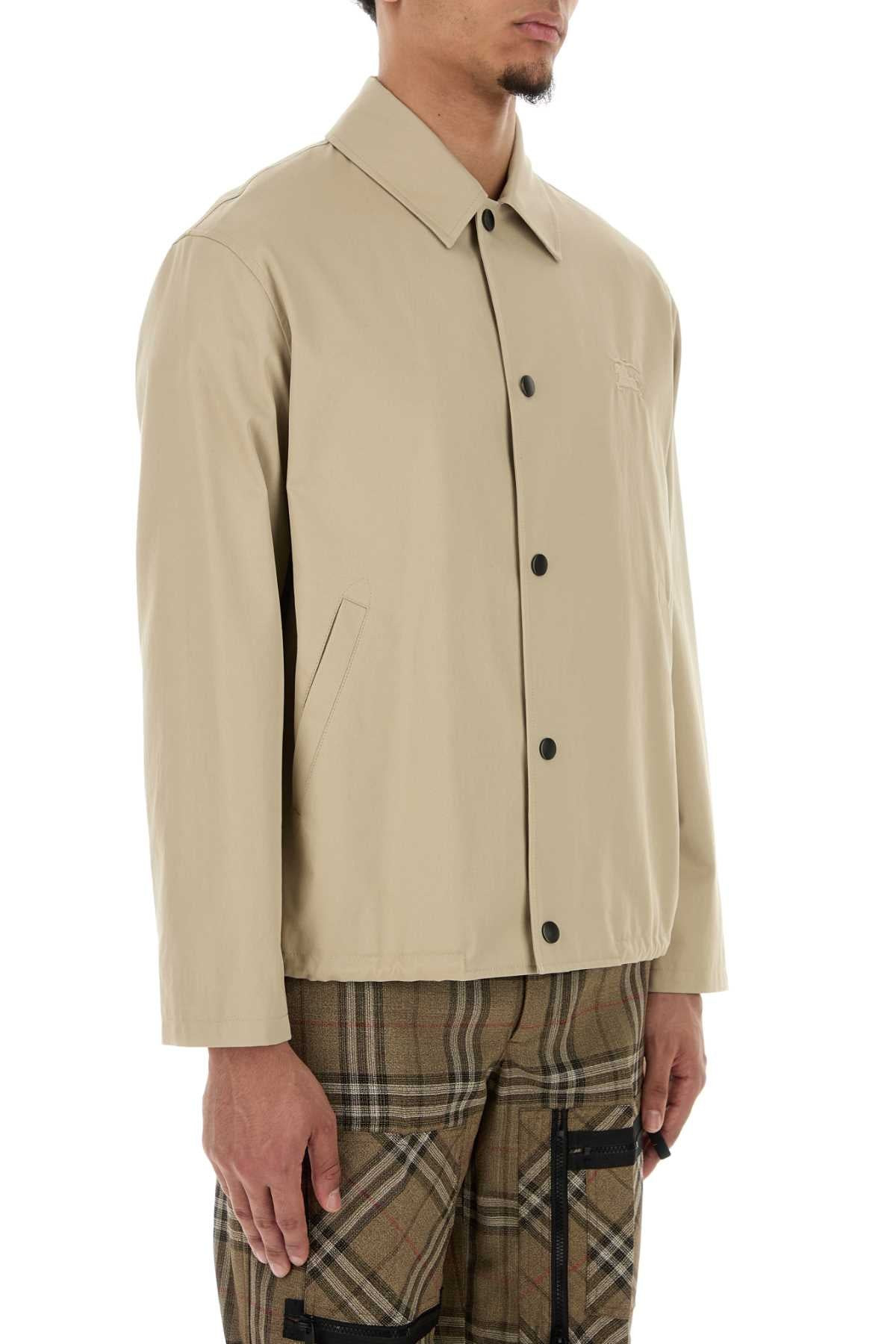 Burberry Men Cappuccino Gabardine Jacket - 3