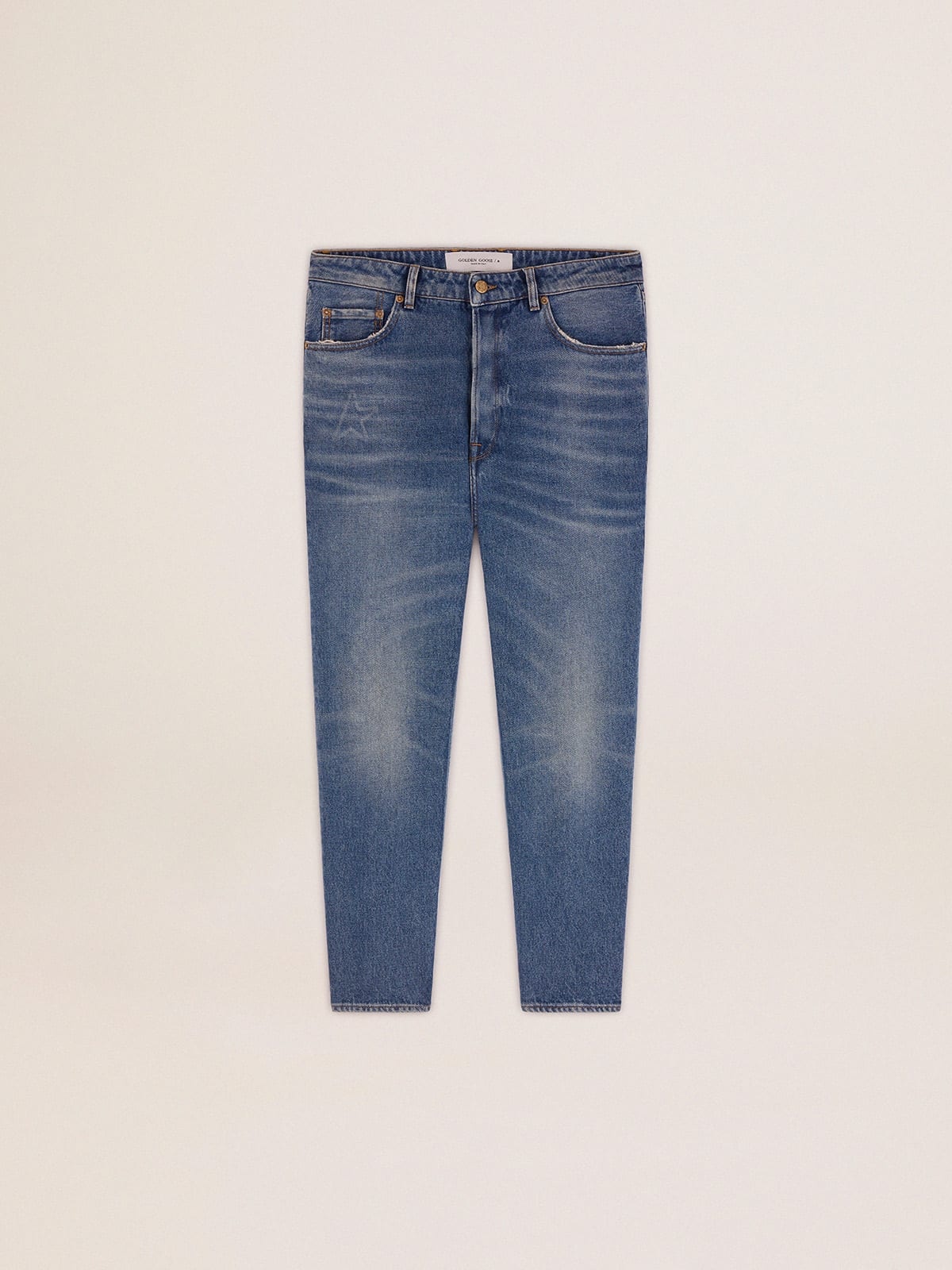Men's slim fit jeans with medium wash - 1