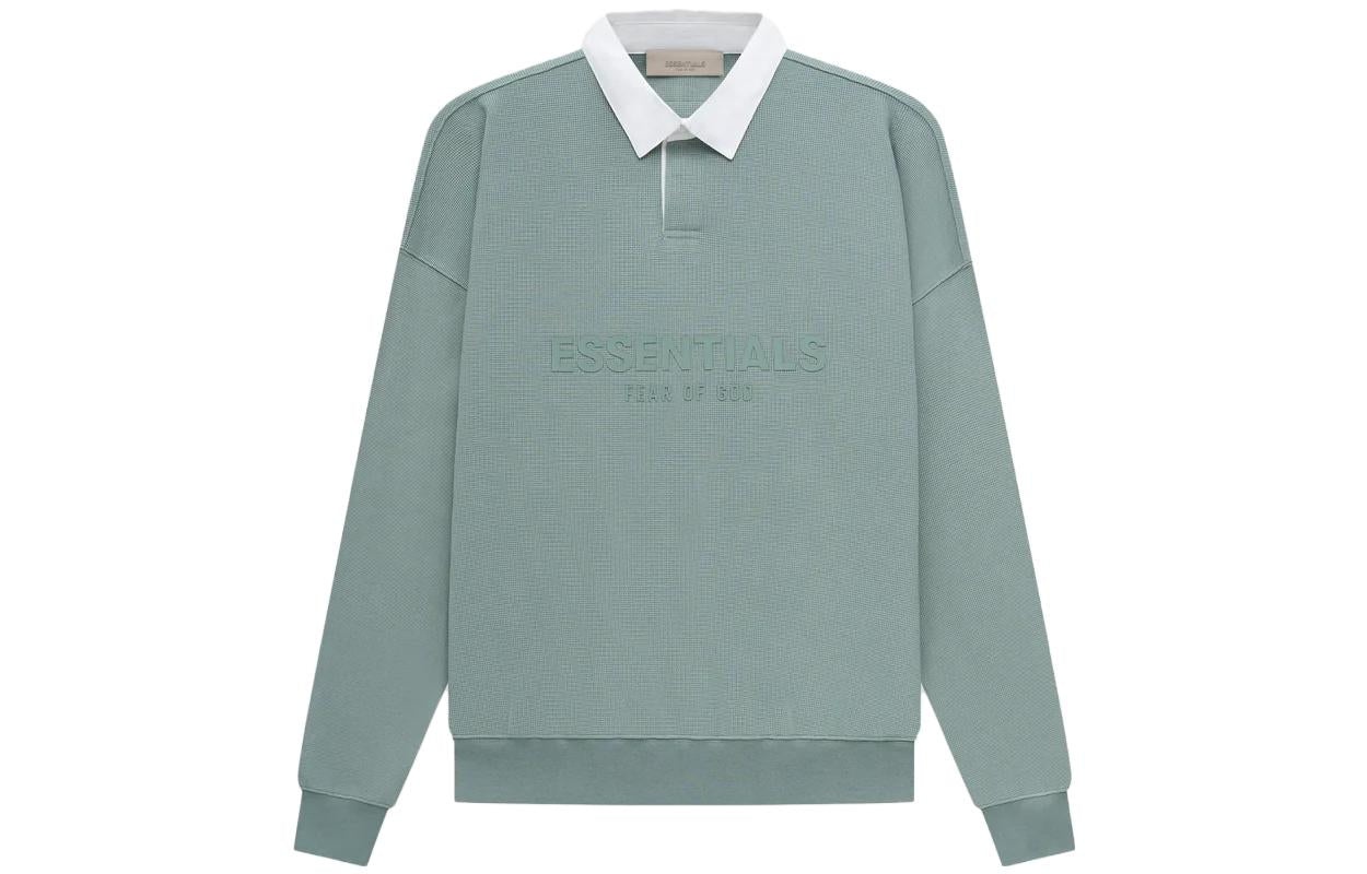 Fear of God Essentials SS23 Waffle Long Sleeve Polo Shirt 'Sycamore' FOG-SS23-056 - 2