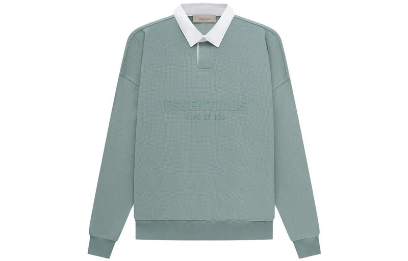 ESSENTIALS Fear of God Essentials SS23 Waffle Long Sleeve Polo Shirt 'Sycamore' FOG-SS23-056 outlook