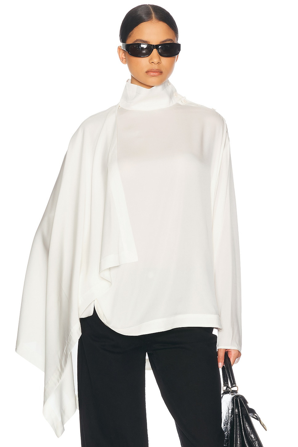 Silk Tunic With Detachable Scarf - 2