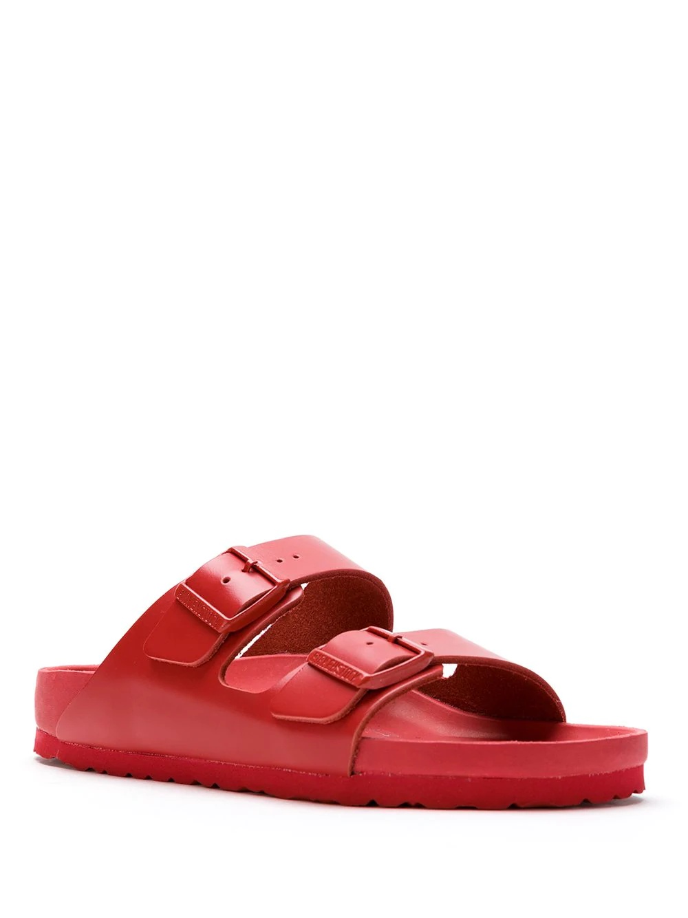 double-buckle slip-on slides - 2