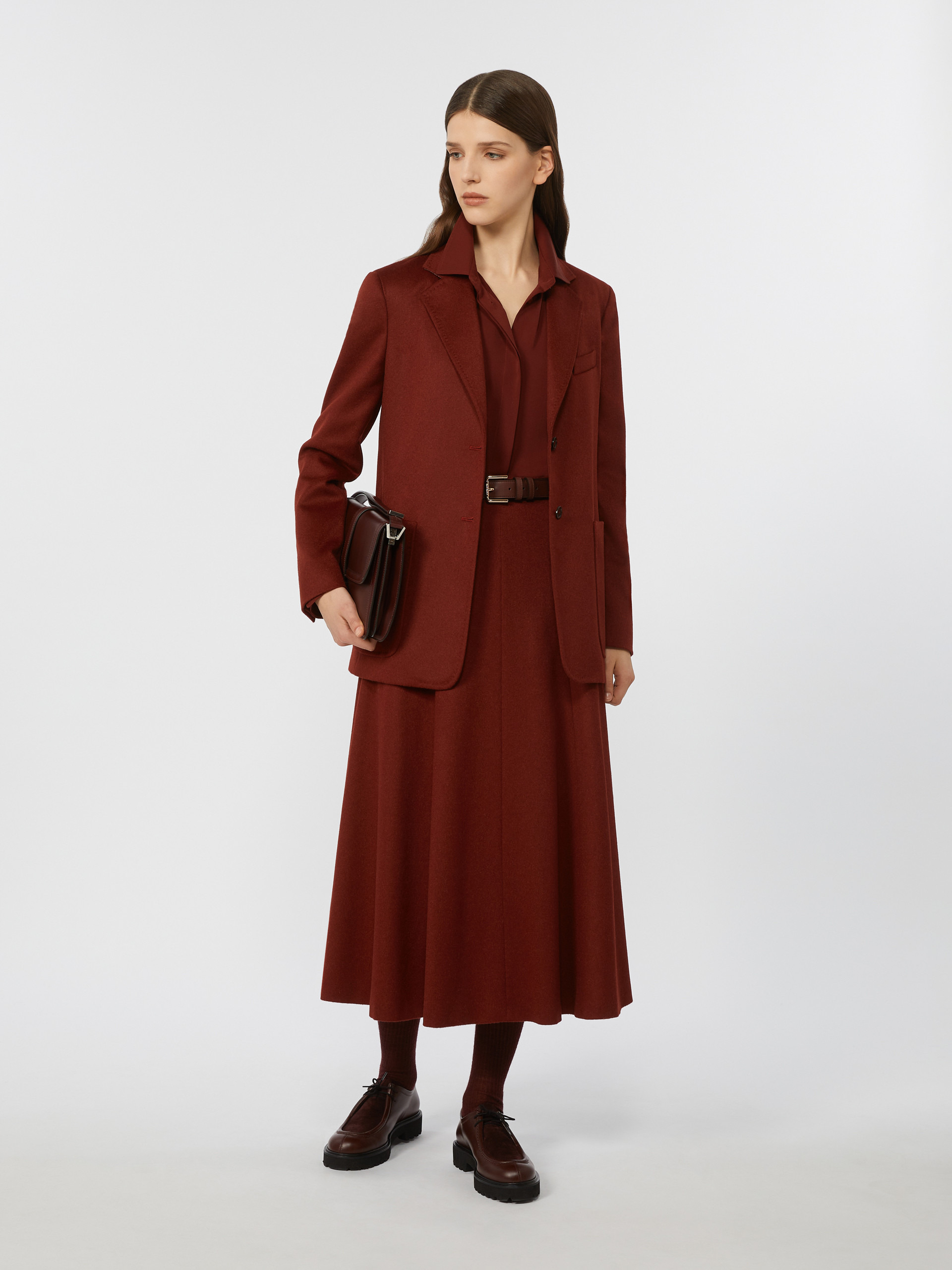 GENEVE Camel flared skirt - 2
