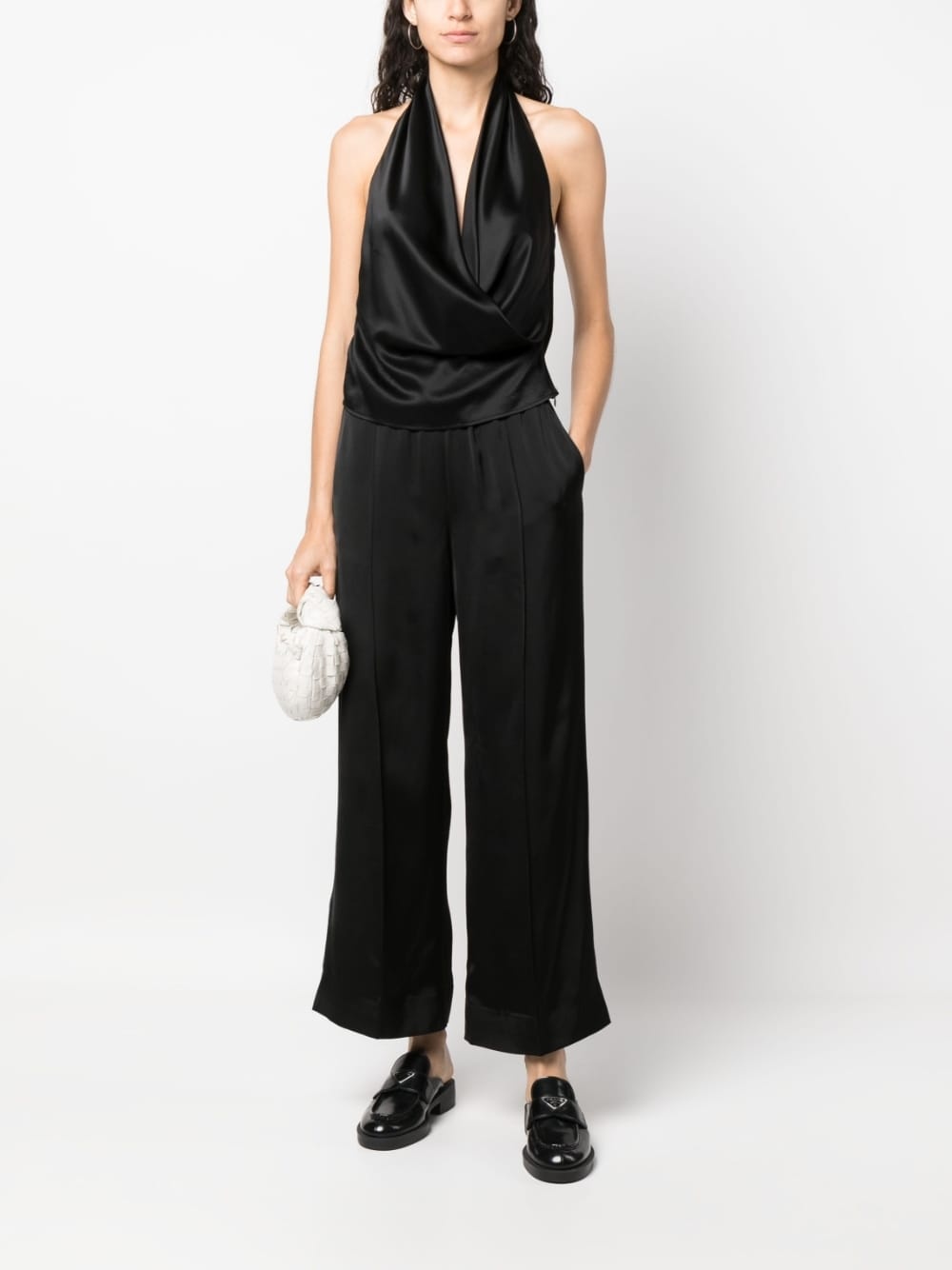 elasticated-waist wide-leg - 2
