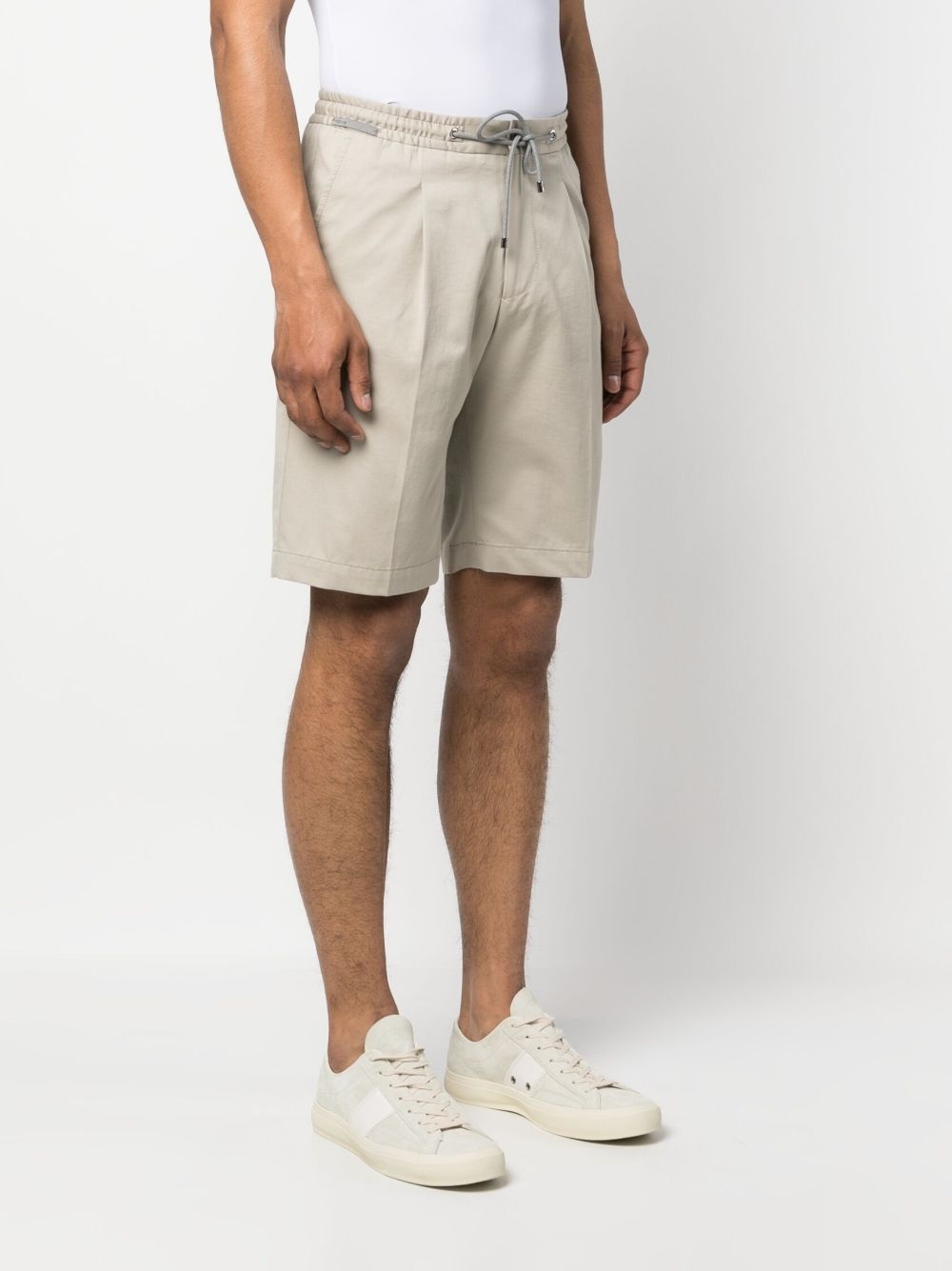 drawstring-waist chino shorts - 3
