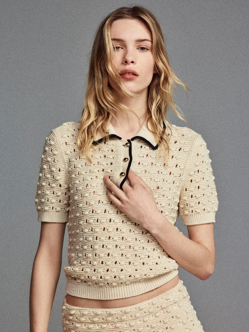 FRAME The Bauble Polo in Cream outlook