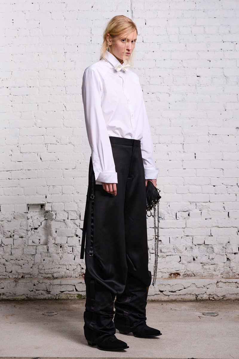 R13 HIGH COLLAR BUTTON-UP - WHITE outlook