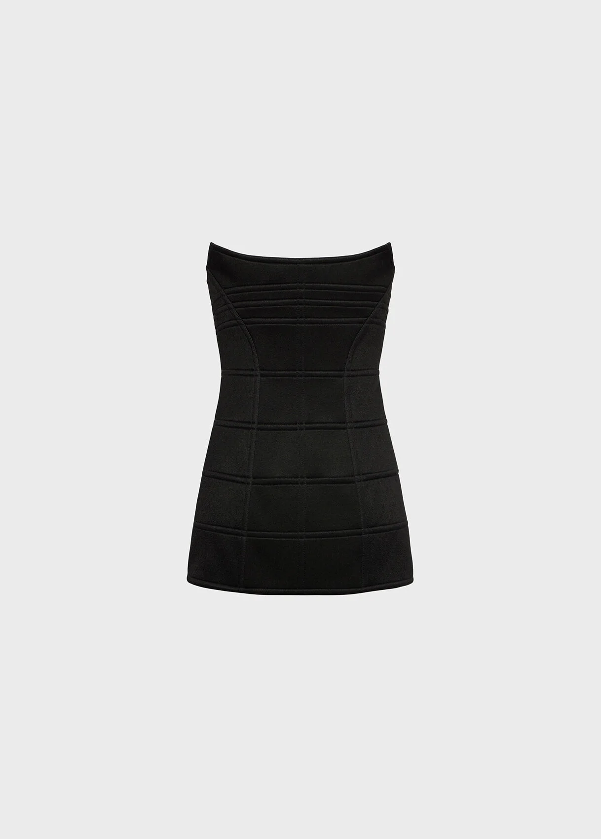 BUSTIER DRESS IN NEOPRENE AND CHIFFON - 1