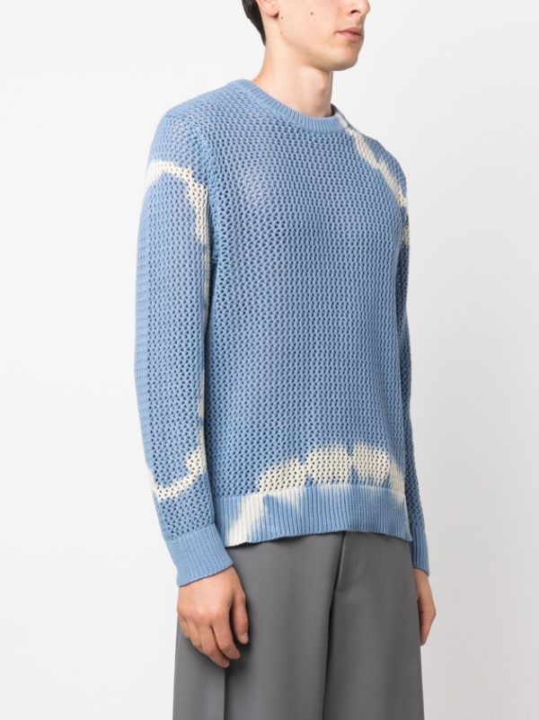 トップス STUSSY PIGMENT DYED LOOSE GAUGE SWEATER Stussy Pigment Dyed Loose Gauge Sweater Tie Dye/Blue Men's - US