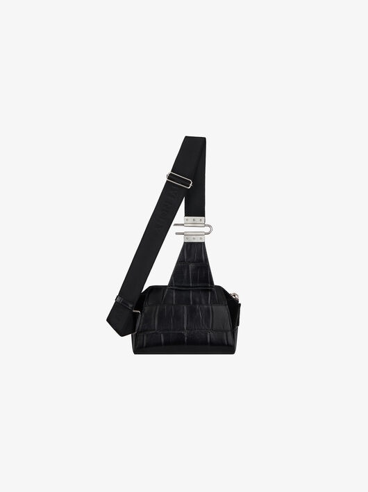 SMALL ANTIGONA CROSSBODY BAG  IN CROCODILE EFFECT LEATHER - 4