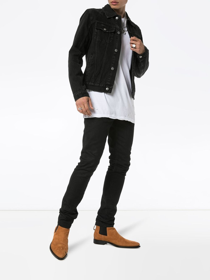 Ksubi distressed-hem longline T-shirt outlook