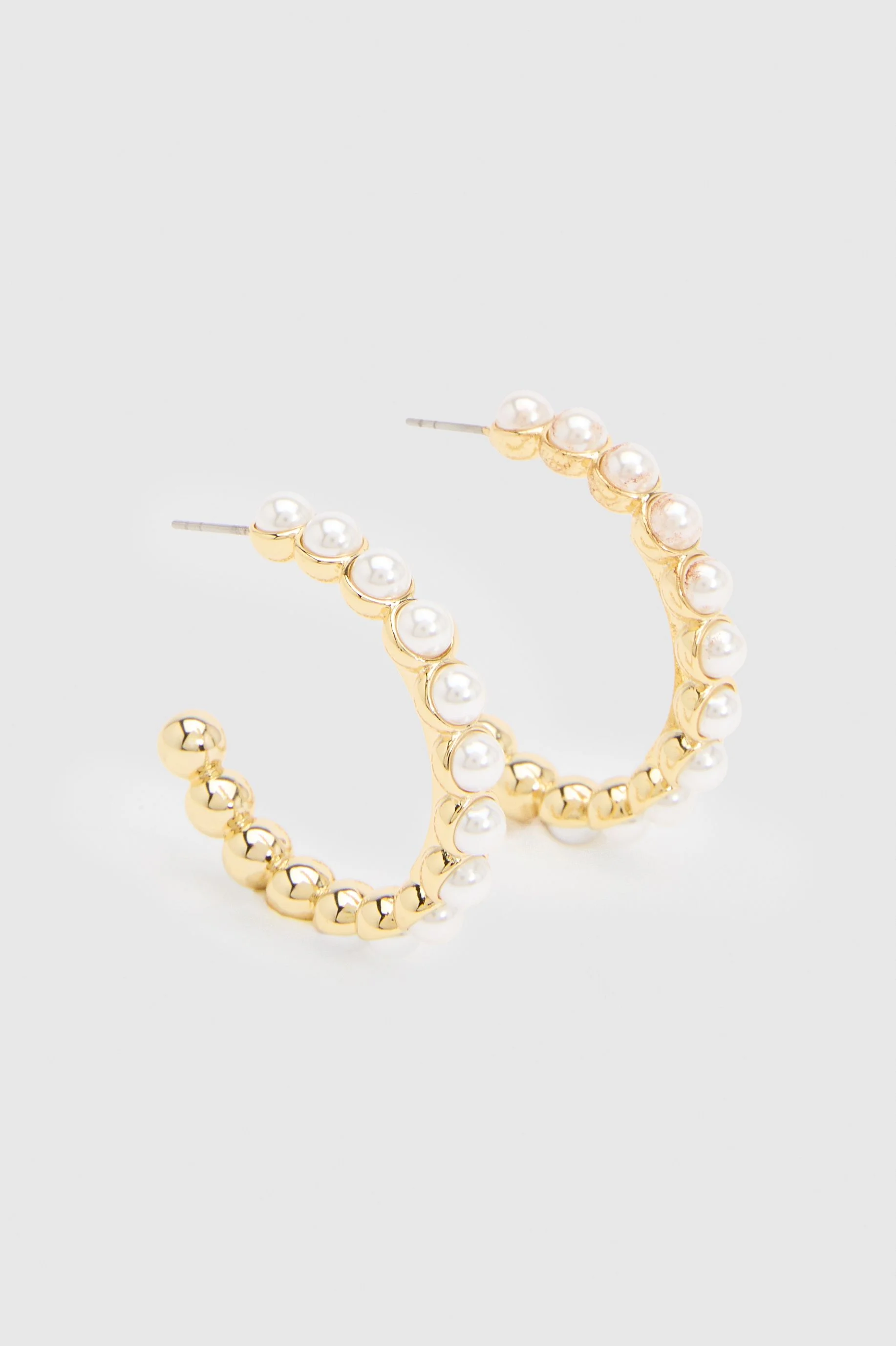 Loop Pearl Hoop Earrings - 1