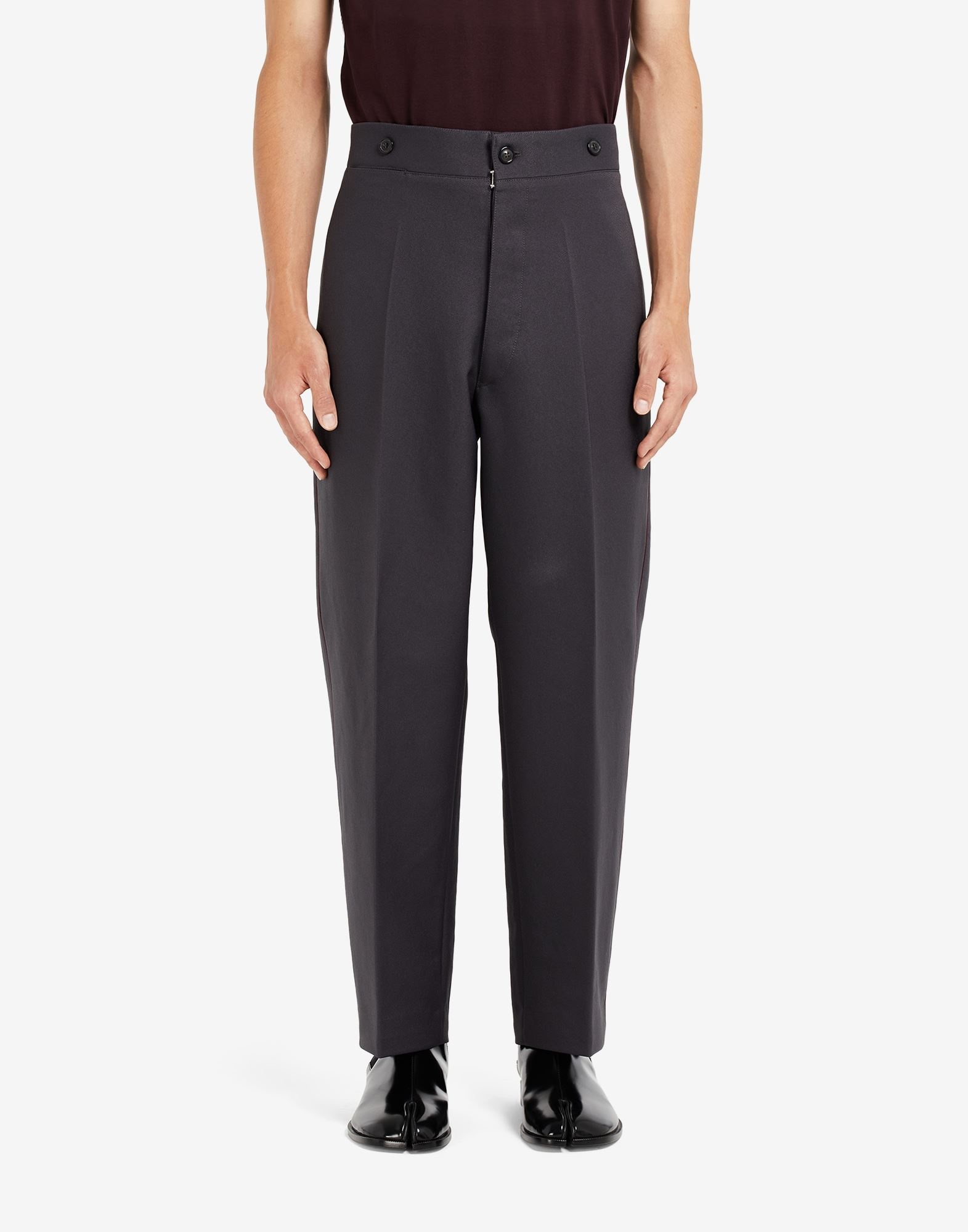 Pleat cropped trousers - 5