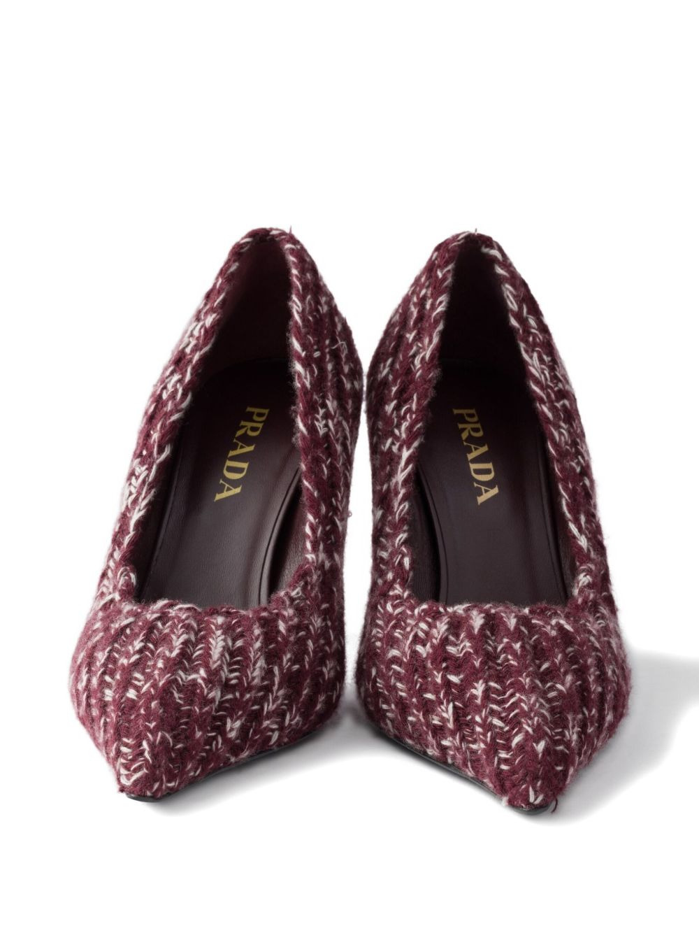 knitted pointed-toe pumps - 4