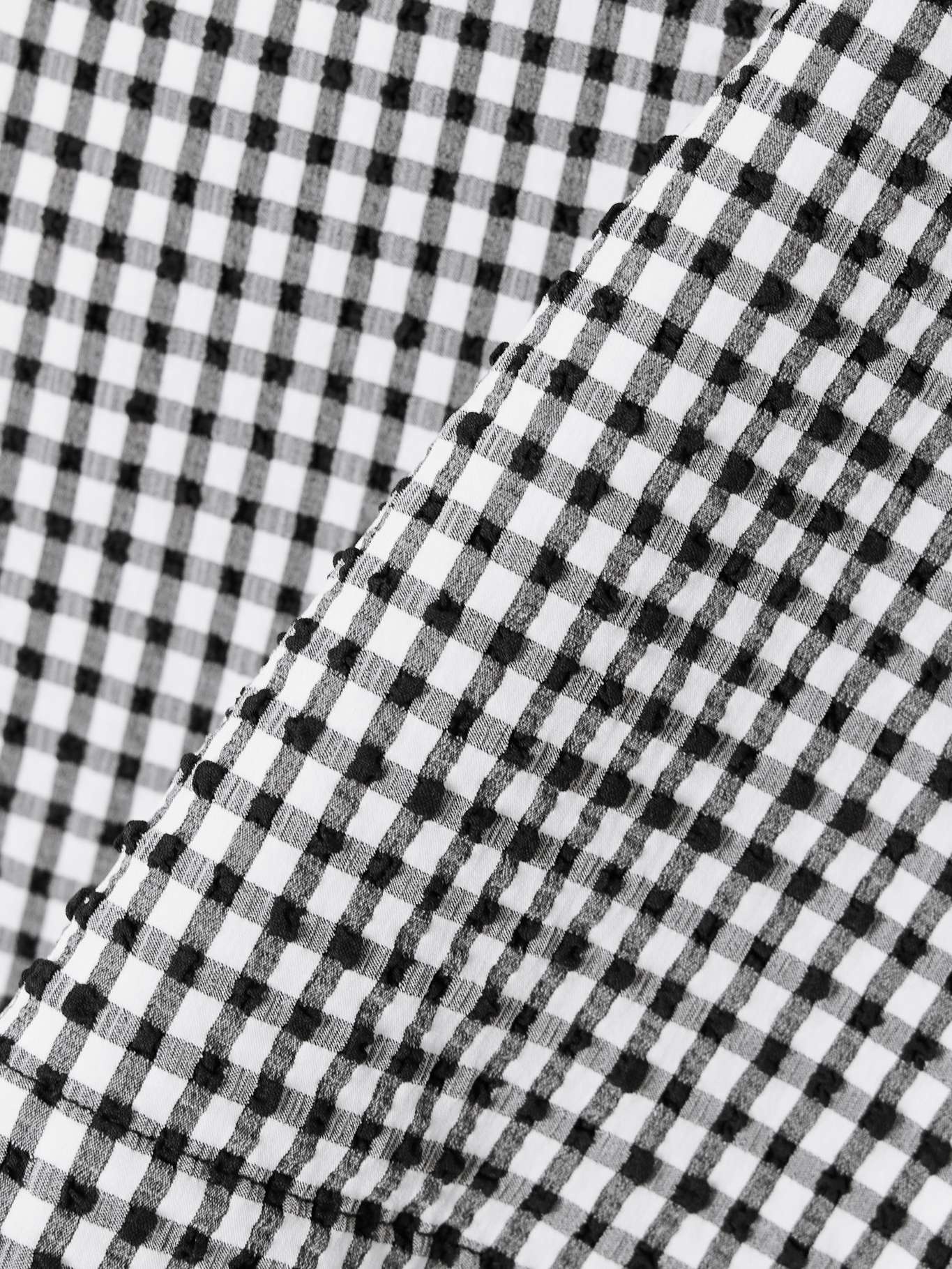 Gingham seersucker shorts Gray - 4