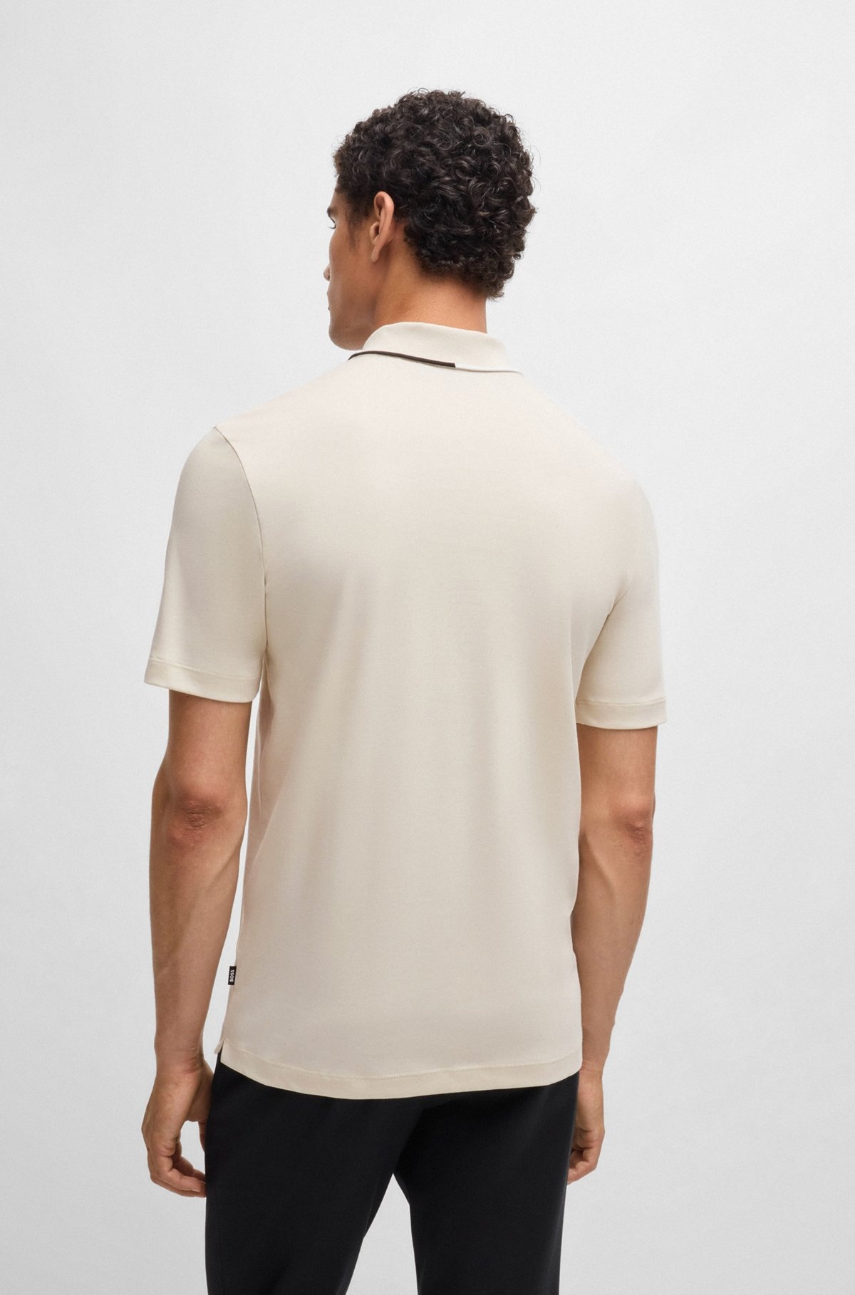 ZIP-NECK POLO SHIRT IN INTERLOCK COTTON - 5
