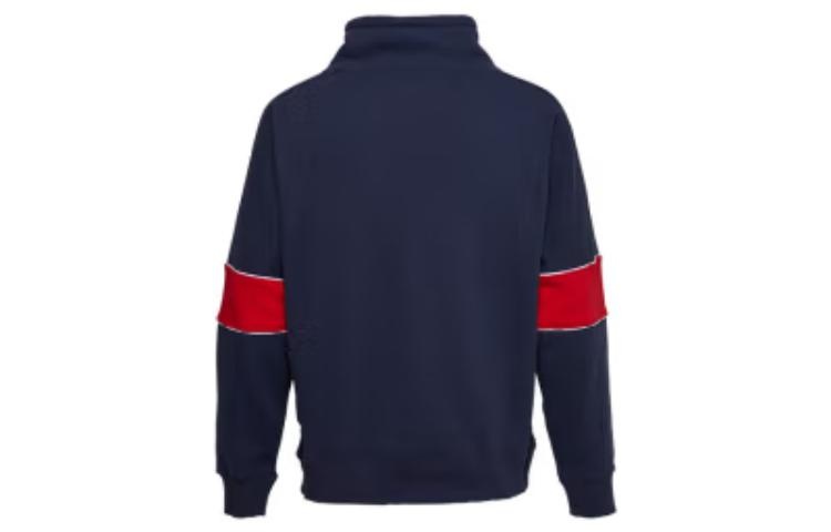 Converse All Star Funnel Neck Quarter Zip Crew Sweatshirt 'Navy' 10018299-A01 - 2