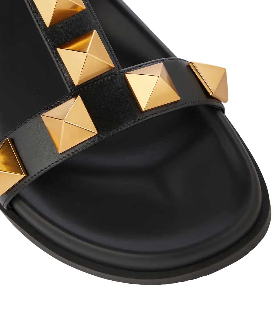 Roman Stud leather slides - 6