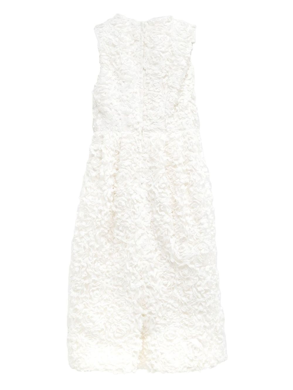 floral-appliqué midi dress - 2